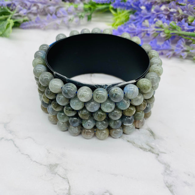 8 mm Crystal Bracelets, Handmade Gemstone Jewelry, Lepidolite Bead, Labradorite, Red Jasper, Strawberry Quartz Bracelets, Stackable Bracelet