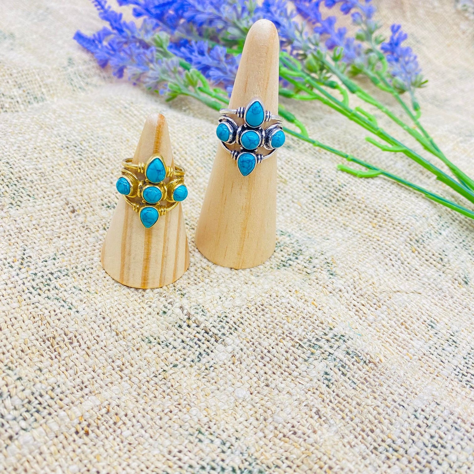 Vintage Bohemian Rings, Natural Crystal Rings, Handmade Jewelry, Adjustable Rings, Sterling Silver Rings, Gold Filed Rings, Gift For Her