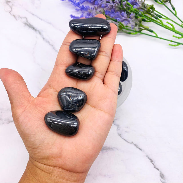 Hematite Tumblestone, Polished Hematite, Healing Crystal, Stone for Courage and Wilpower, Protection Crystal