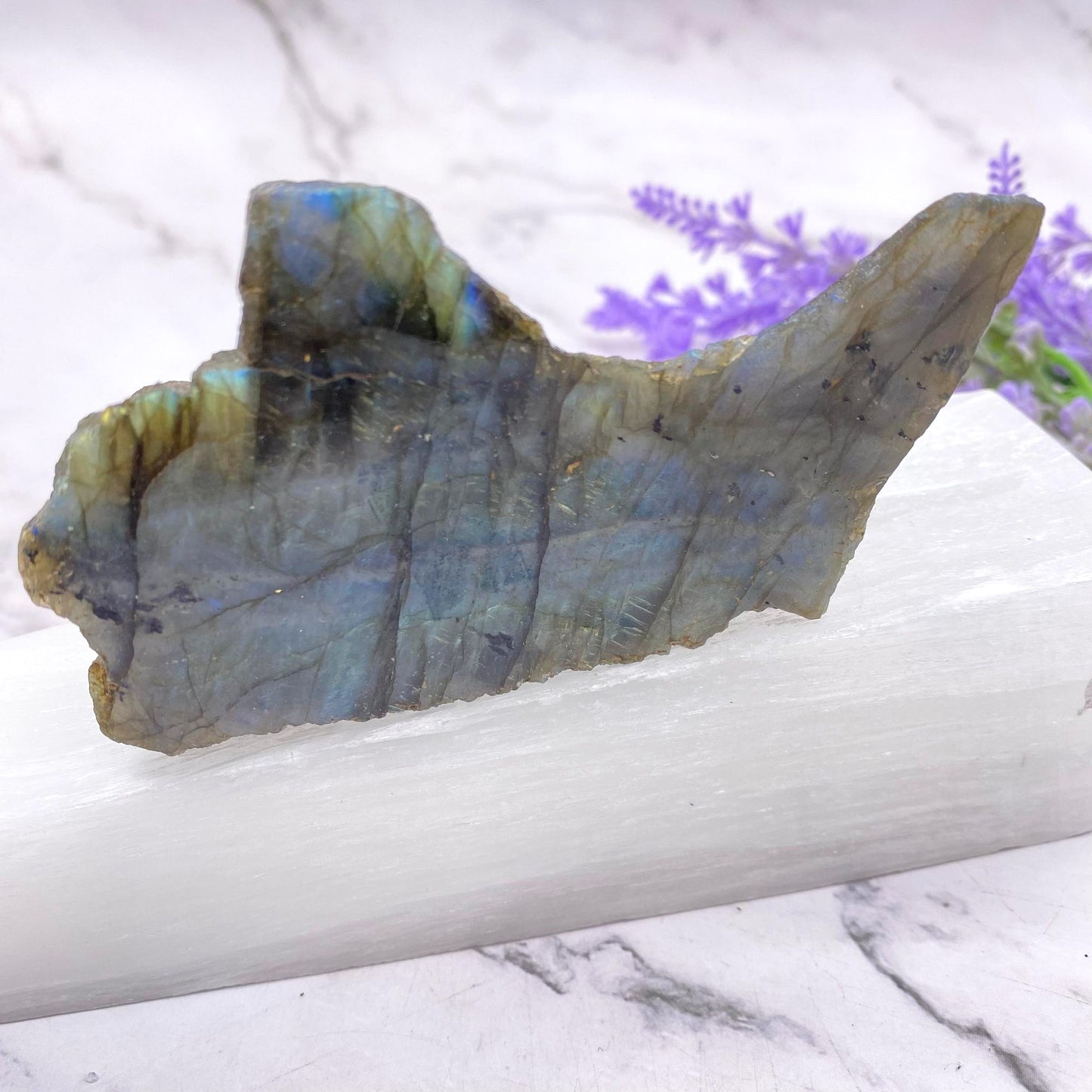 Raw Labradorite Slab, Labradorite Crystal,  Rainbow Infused Crystal