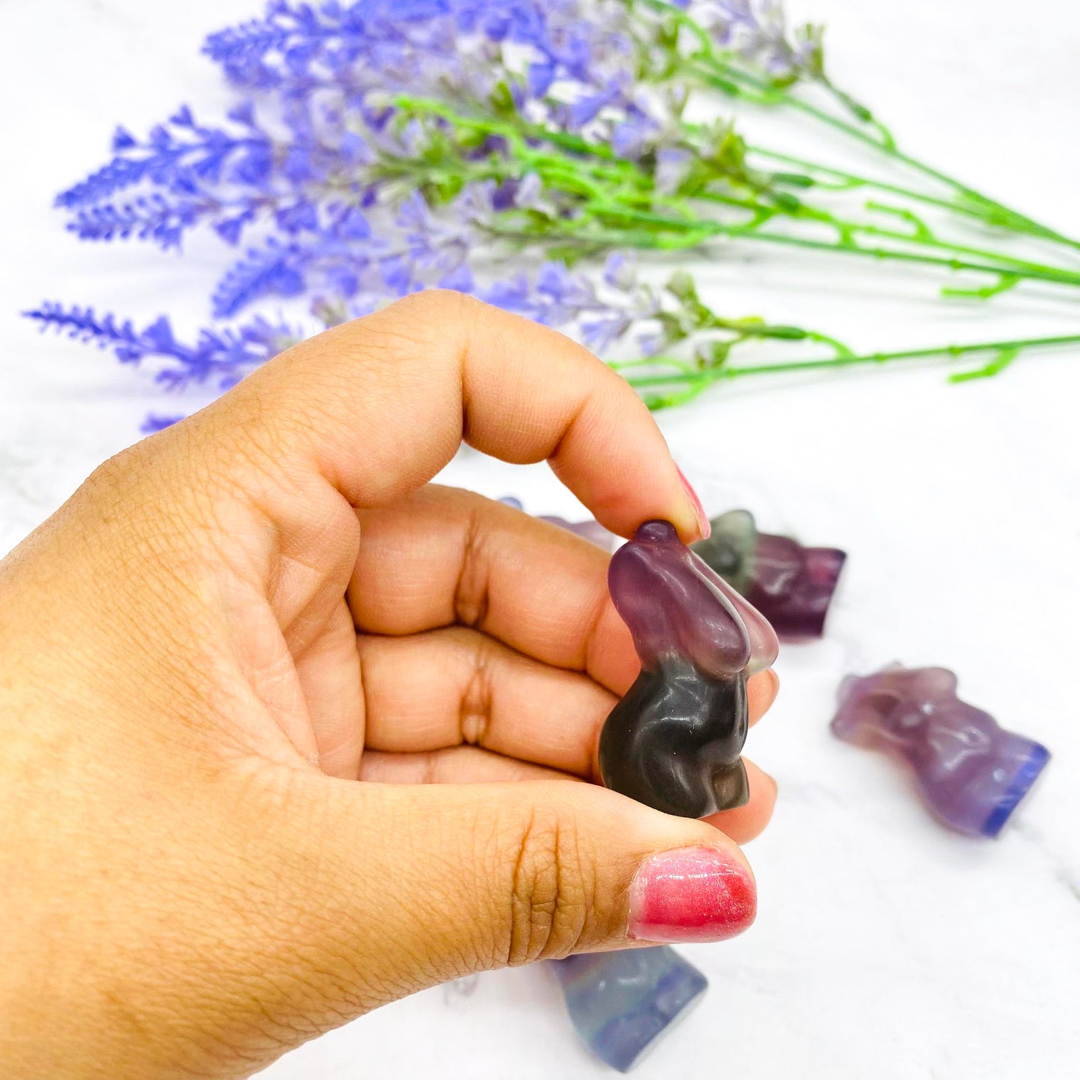 Rainbow Fluorite Crystal Body Carving, Female Body Crystal, 1.5 inches Fluorite Female Torso, Crystal Goddess Model