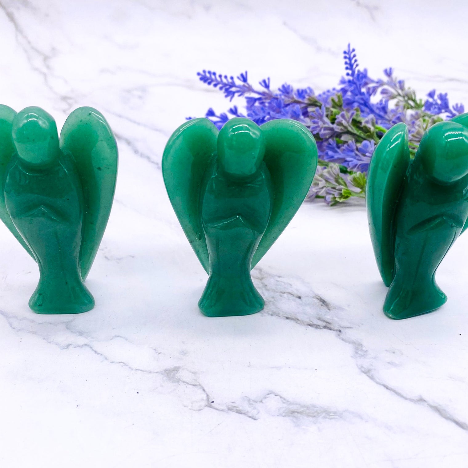 Green Aventurine Angel Crystal, Healing Crystal, Angel Carvings, 3 inches Angel Crystal, Guardian Angels, Prosperity Stone