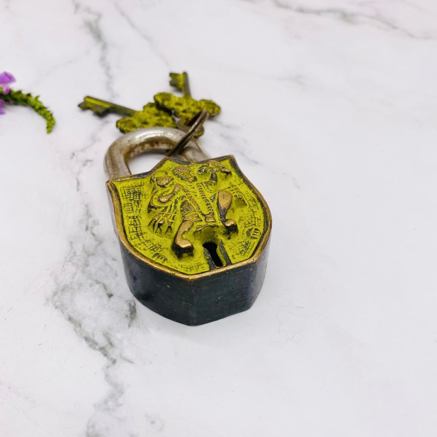 Small Hanuman Locks, Vintage Hanuman Door Locks, Handmade Brass Locks, Vintage Looking Padlocks, Home Safety Locks, Bajrang Bali Locks