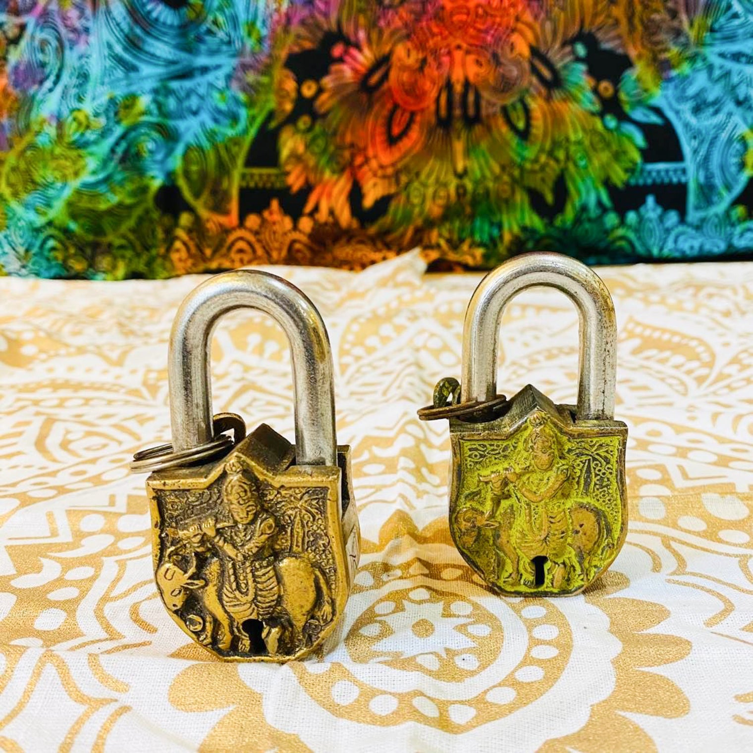 Lord Krishna Vintage Pad Locks