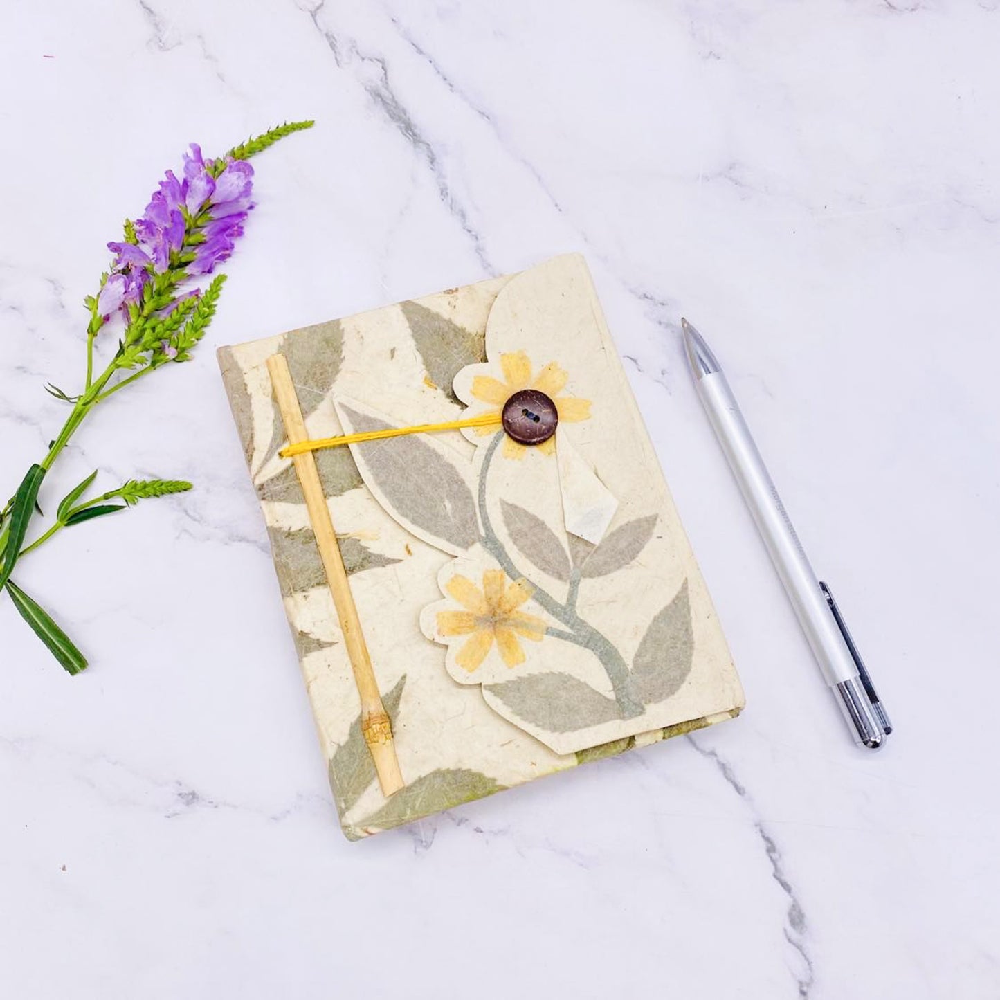Flower Blossom Hand Painted Lokta Note Book