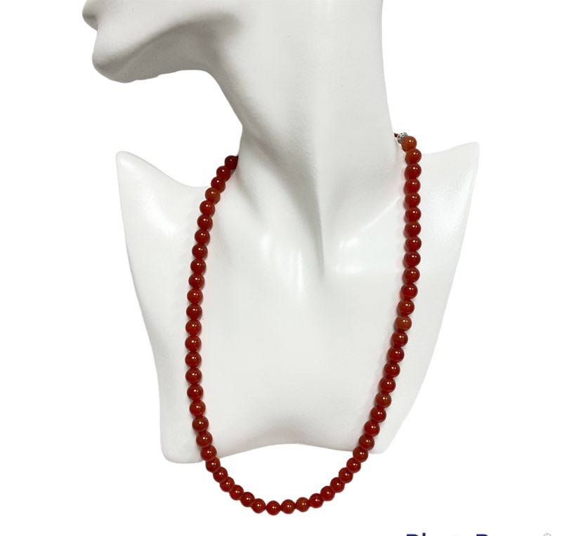 8 MM Carnelian Mala Necklace