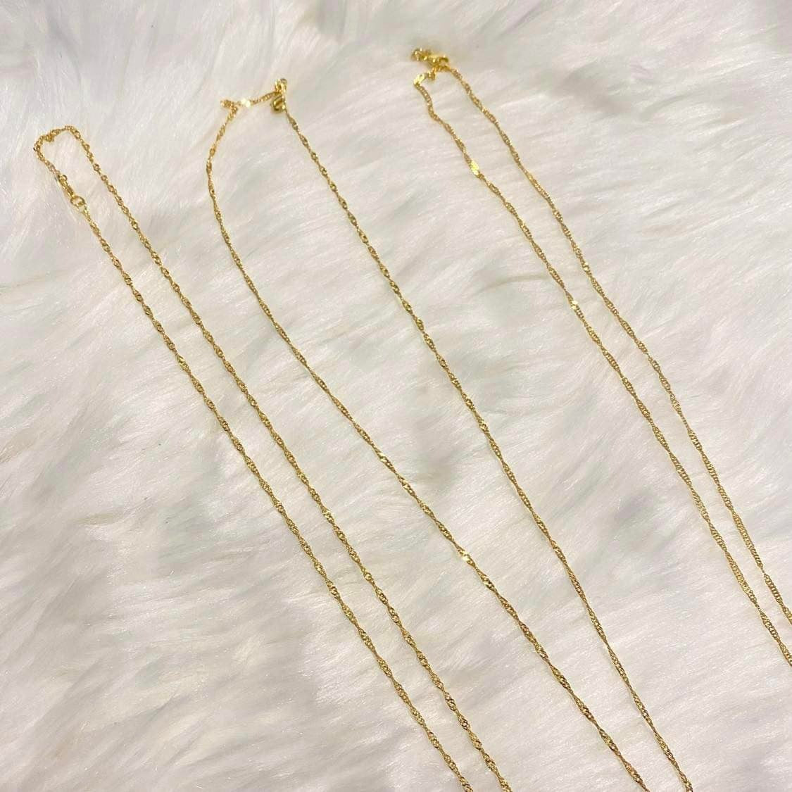 Raw Selenite Crystal Necklace with 18k Gold Dipped Chain