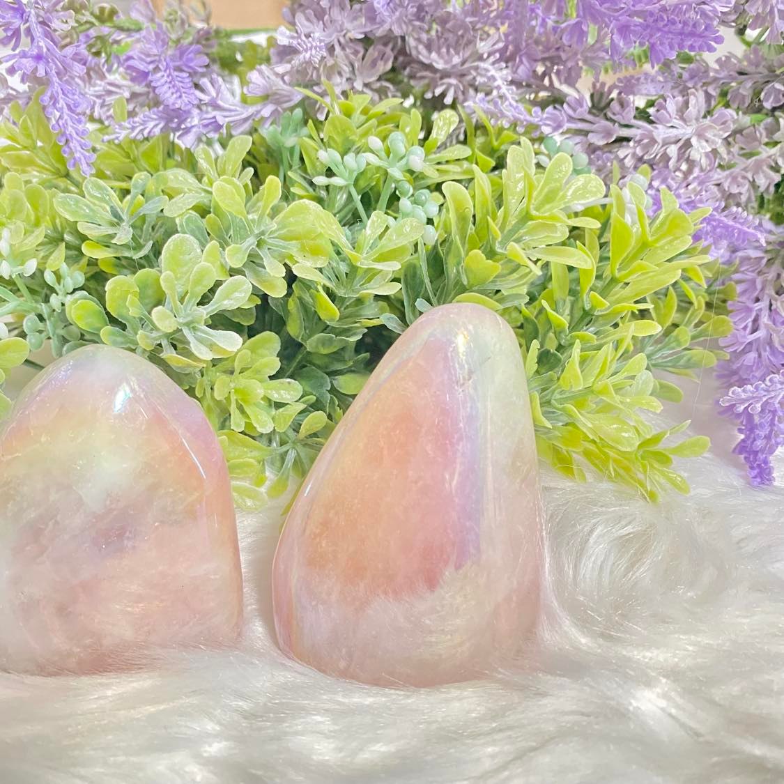Aura Rose Quartz Polished Gemstone