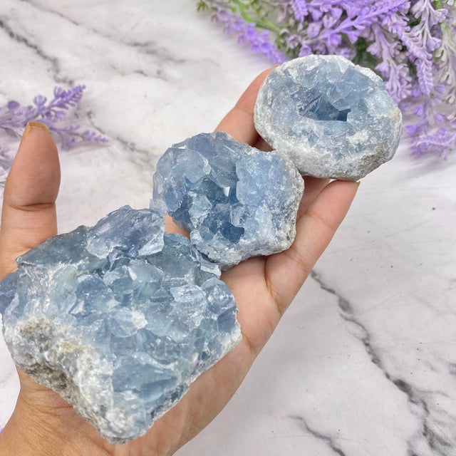 Raw Celestite Crystal Cluster