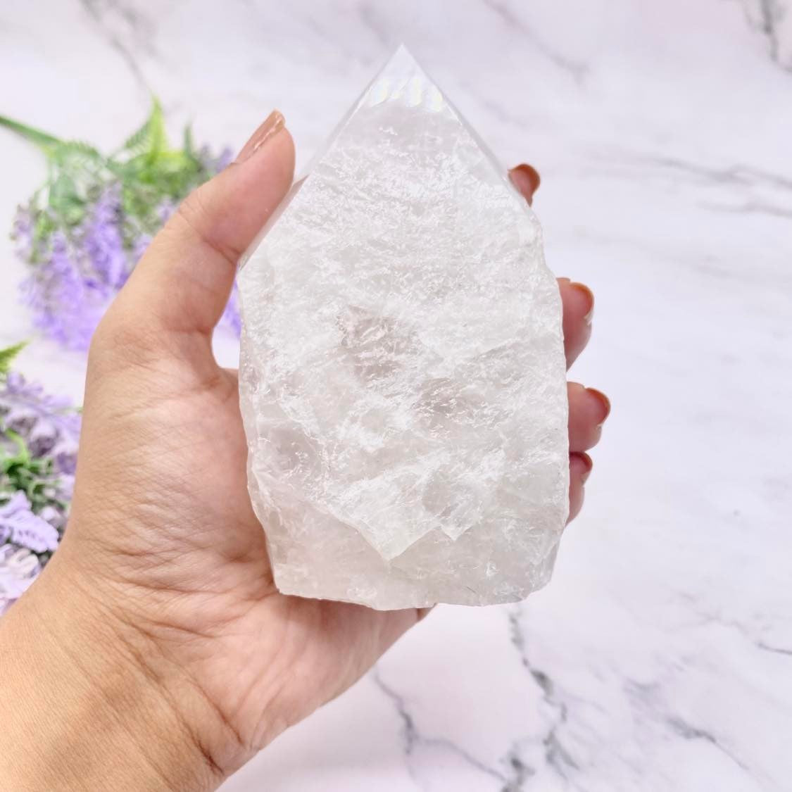 Raw Clear Quartz Pointed Tower Stone