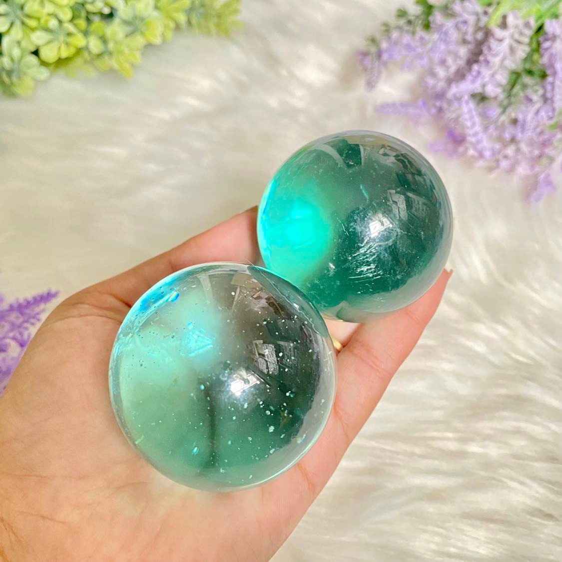 Blue Obsidian Healing Crystal Sphere