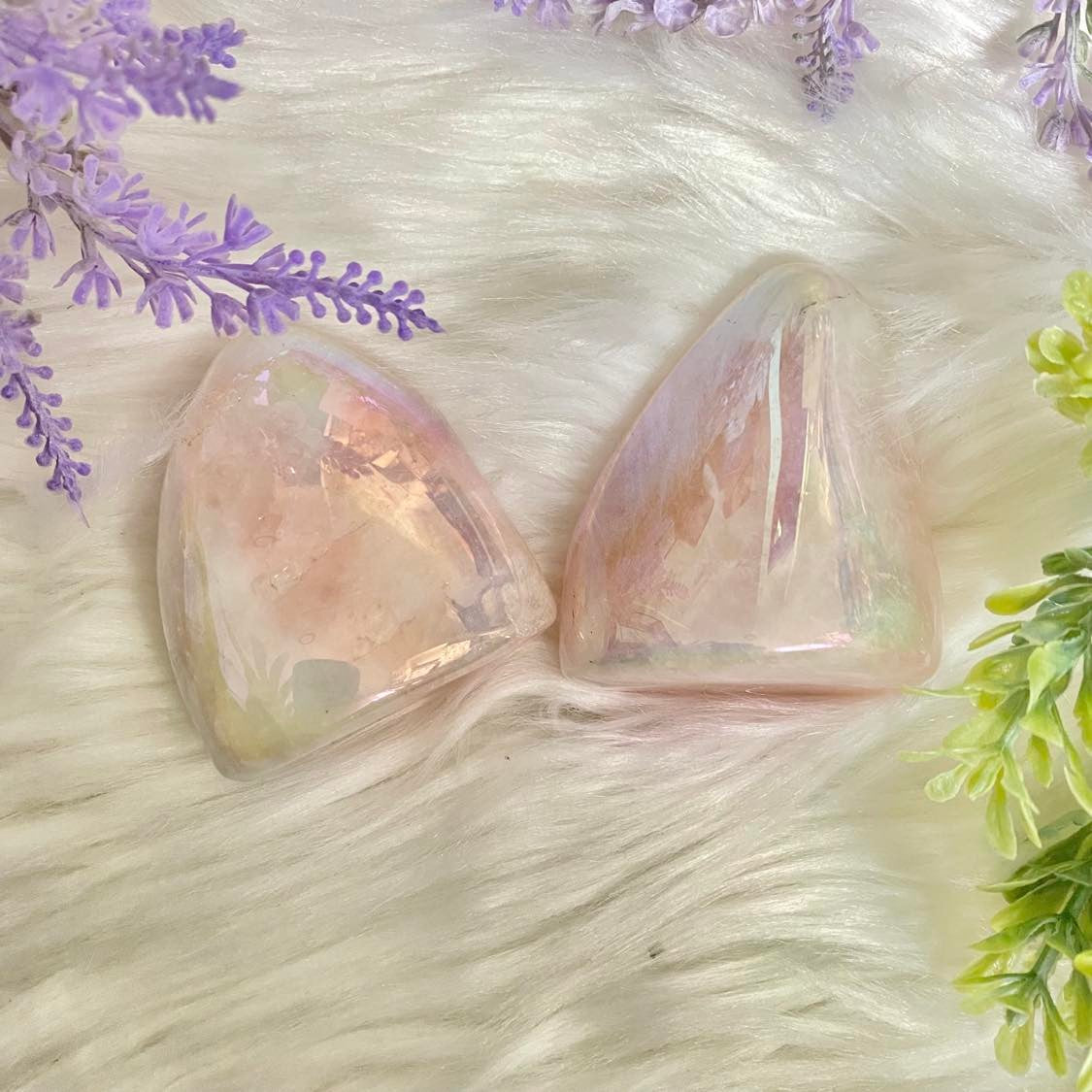 Aura Rose Quartz Polished Gemstone