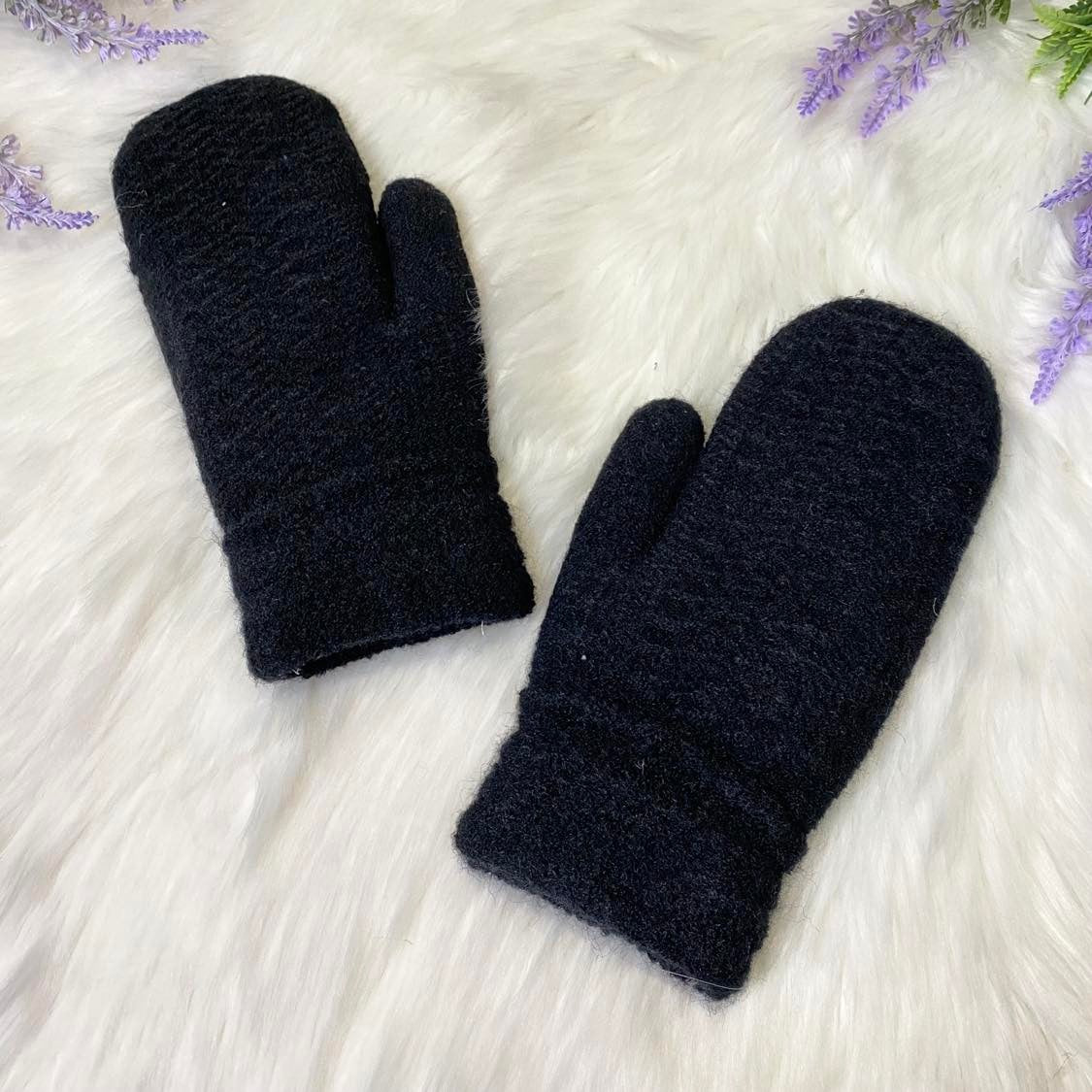 Women Winter Fleece Lined Thick Mittens