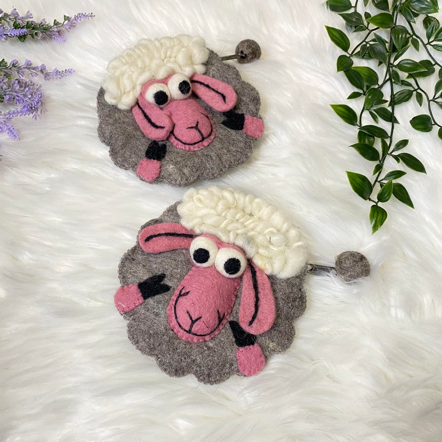 Sheep Designed Felt Purse