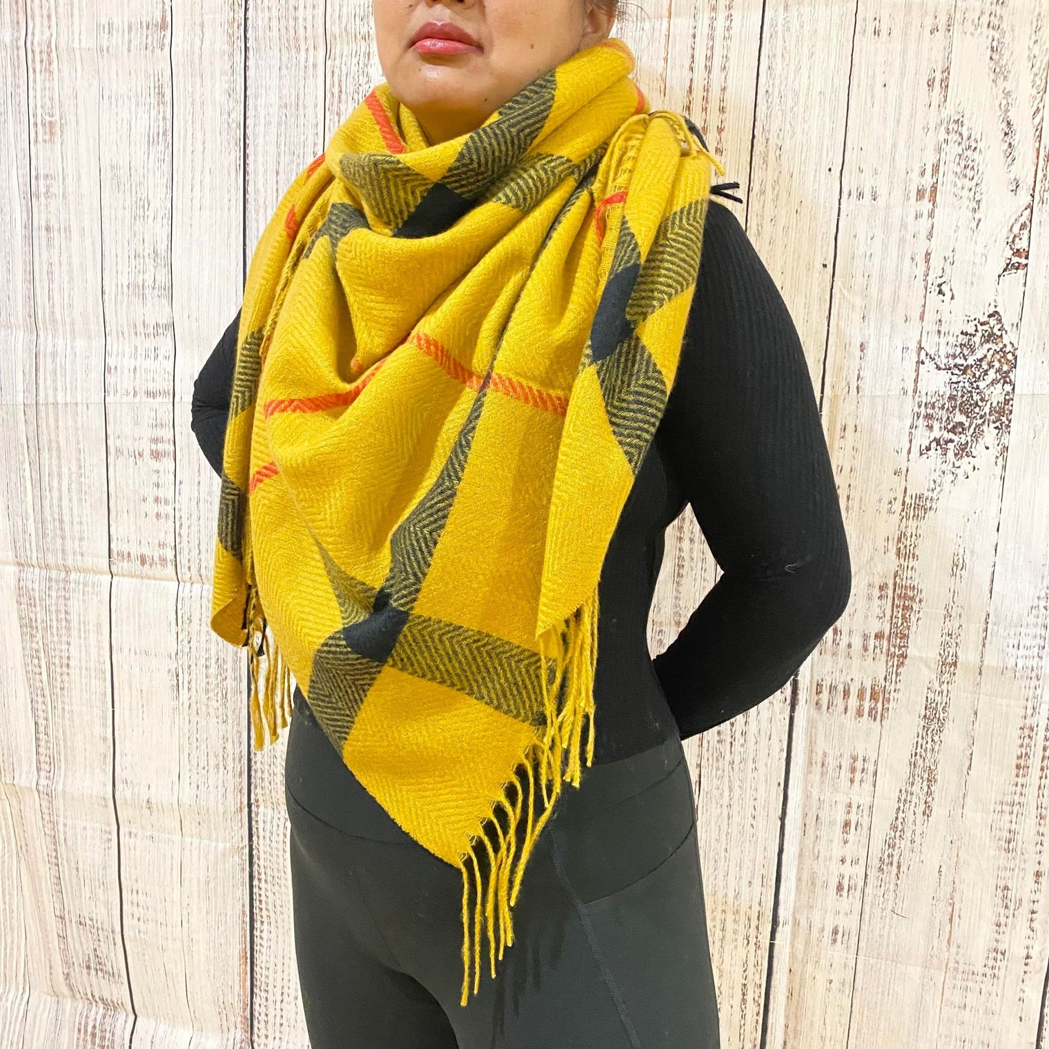 Plaid Blanket Oversized Winter Scarf/Shawl