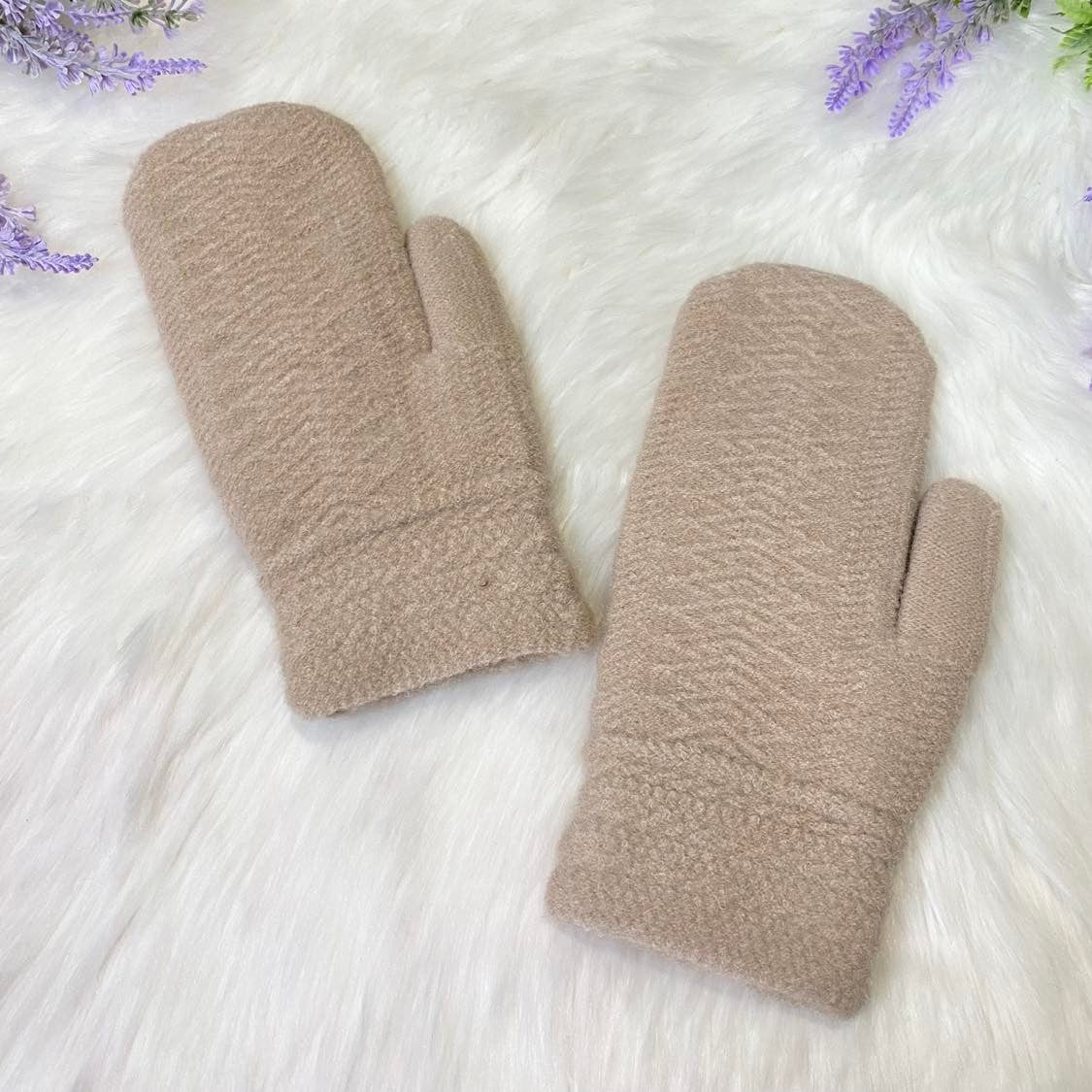Women Winter Fleece Lined Thick Mittens