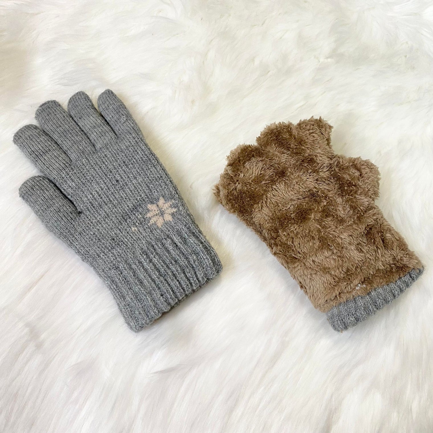 Thick Insulated Hand Knit Winter Unisex Gloves