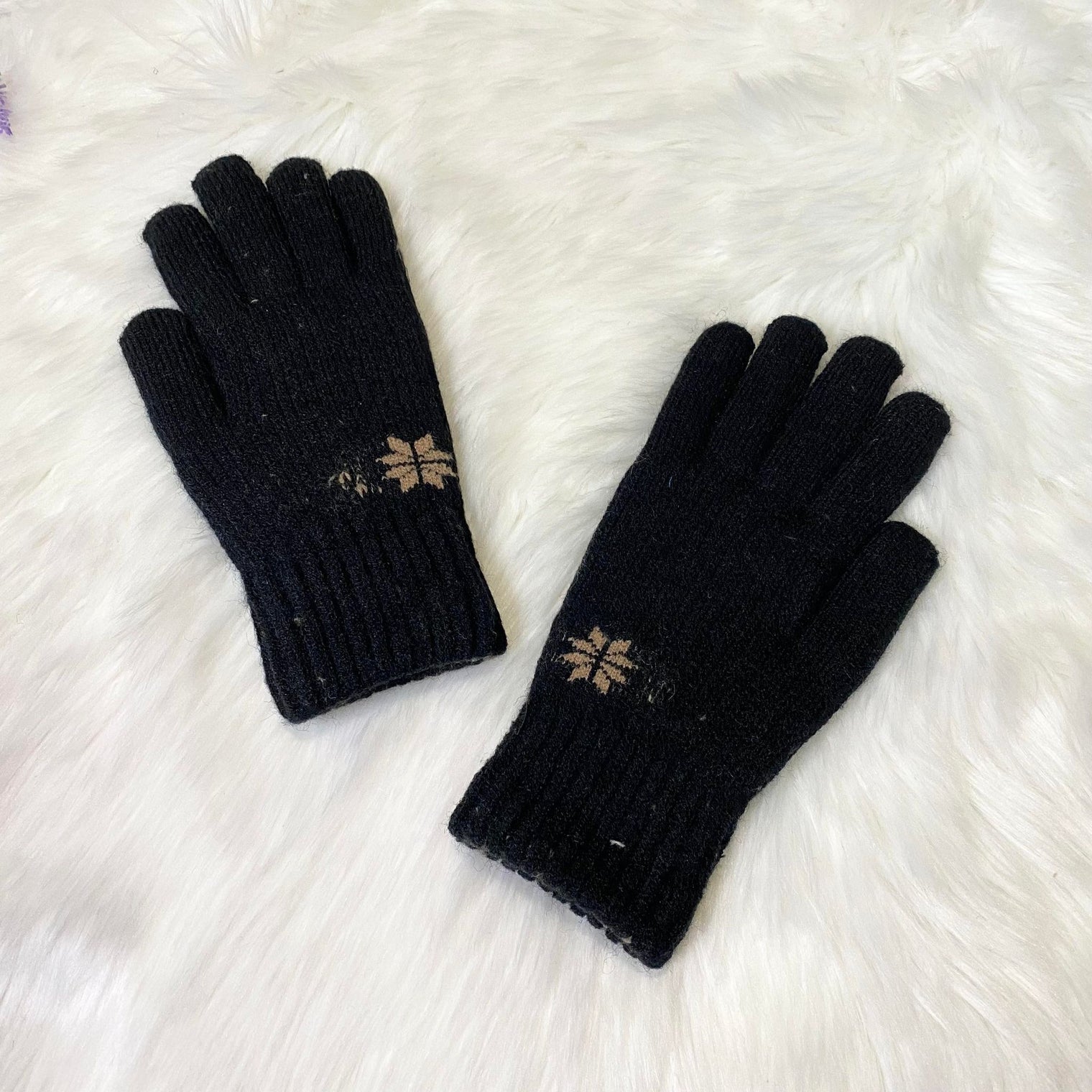 Thick Insulated Hand Knit Winter Unisex Gloves
