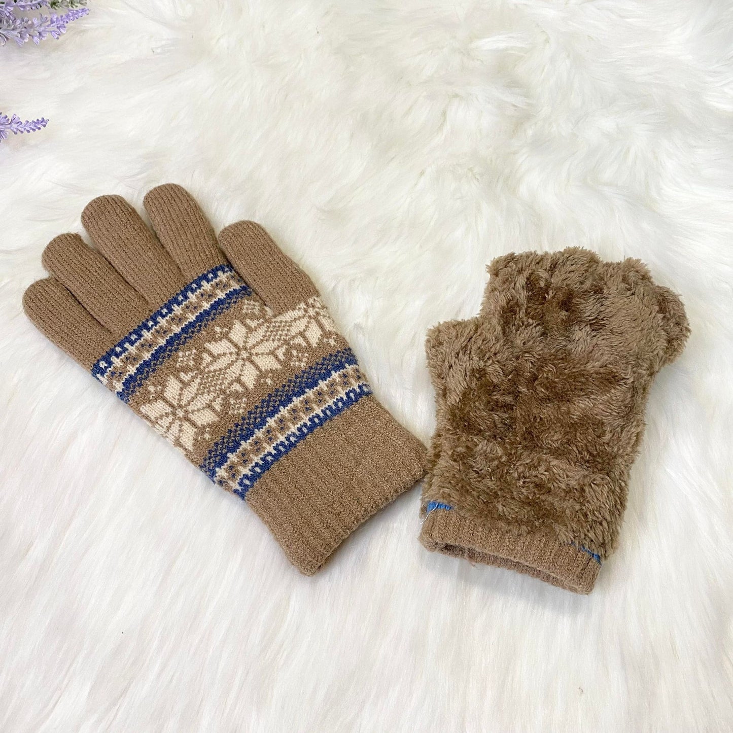 Men's Insulated Warm Hand Knit Gloves