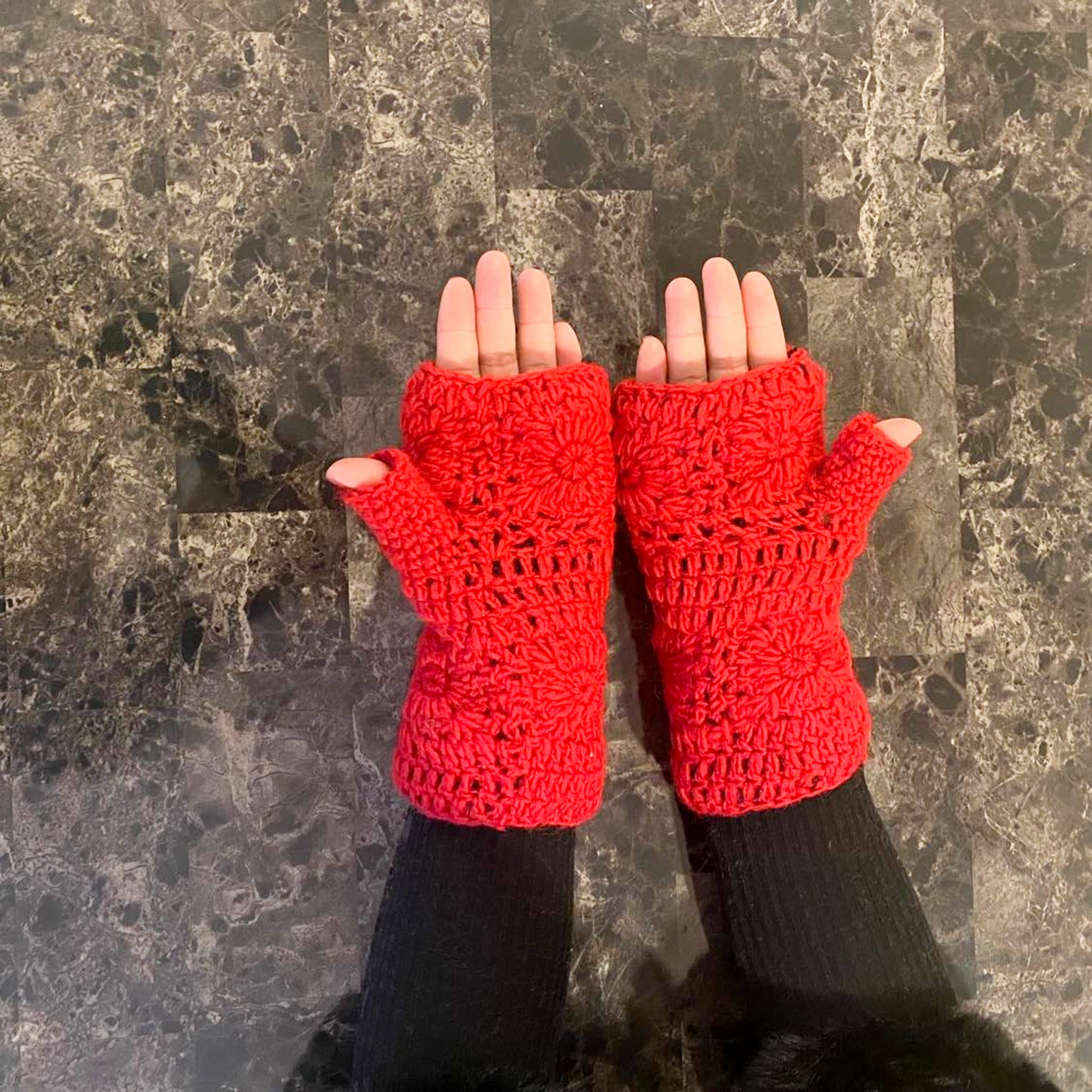 Hand Knitted Wool Fingerless Handwarmer