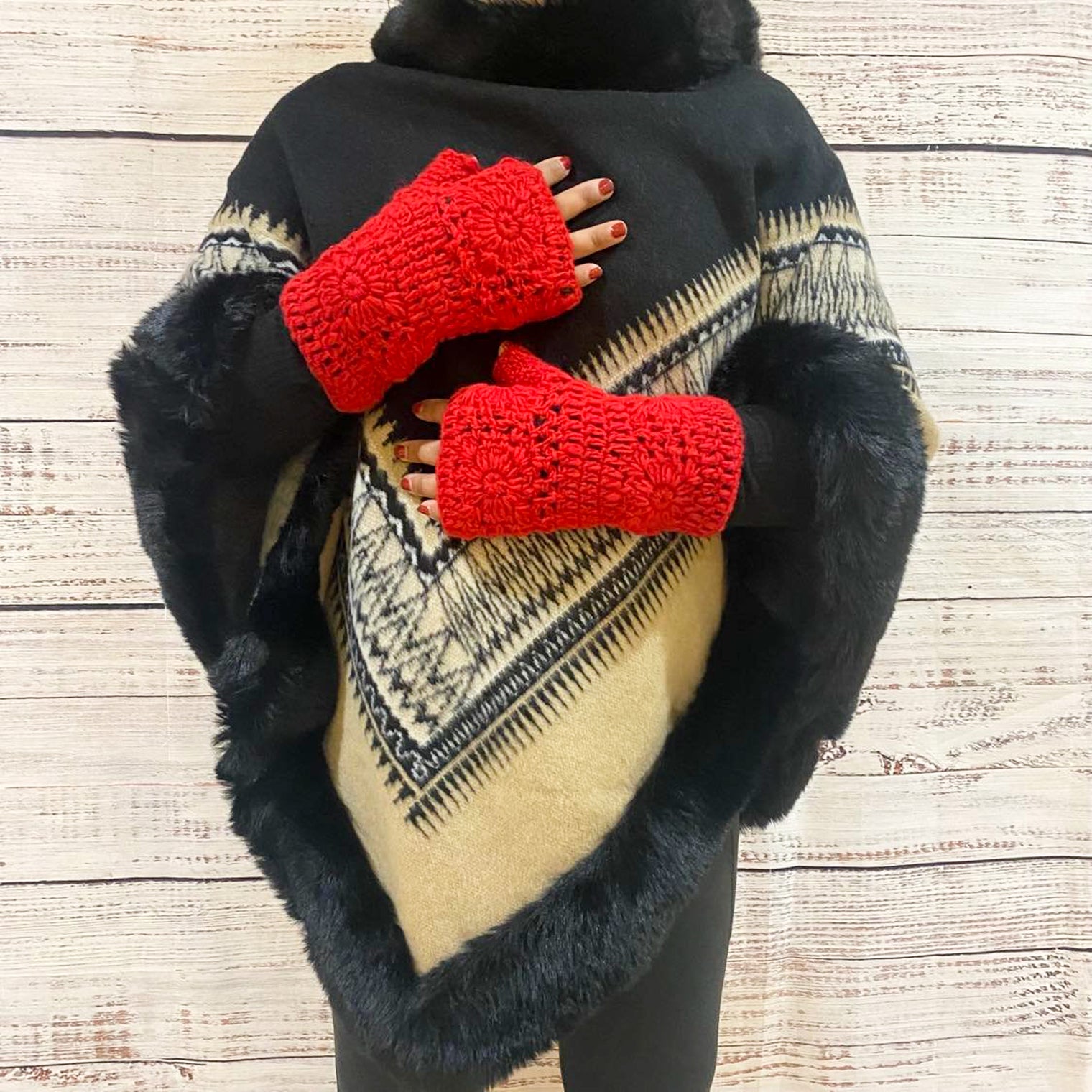 Hand Knitted Wool Fingerless Handwarmer