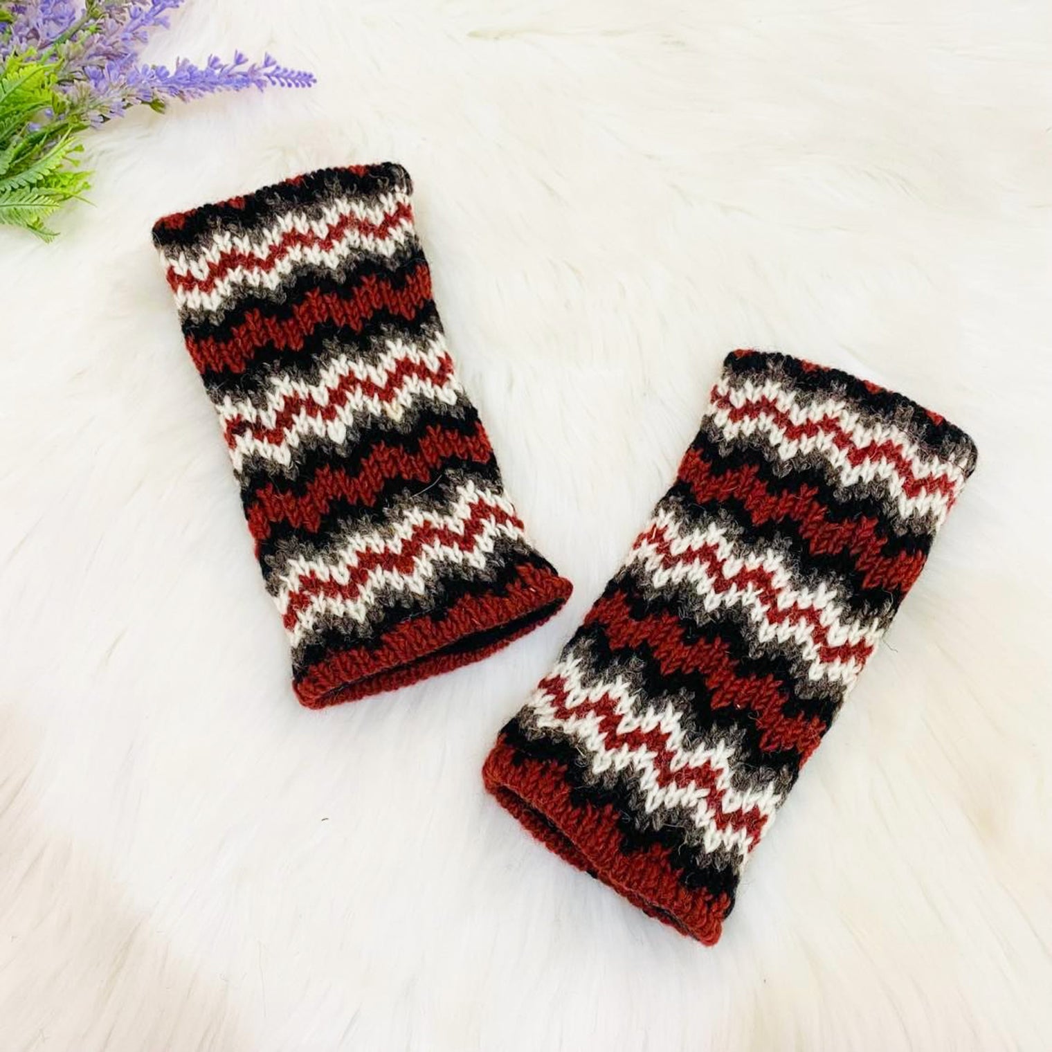 Merino Wool Winter Crochet Handwarmers