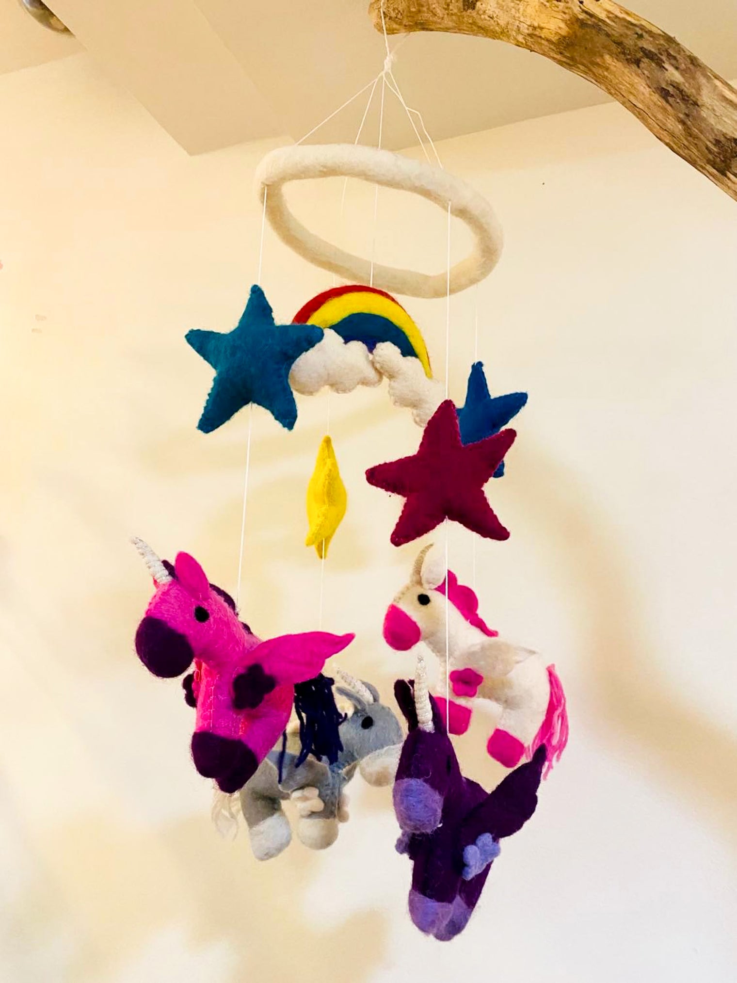 Unicorn Rainbow Felt Mobile