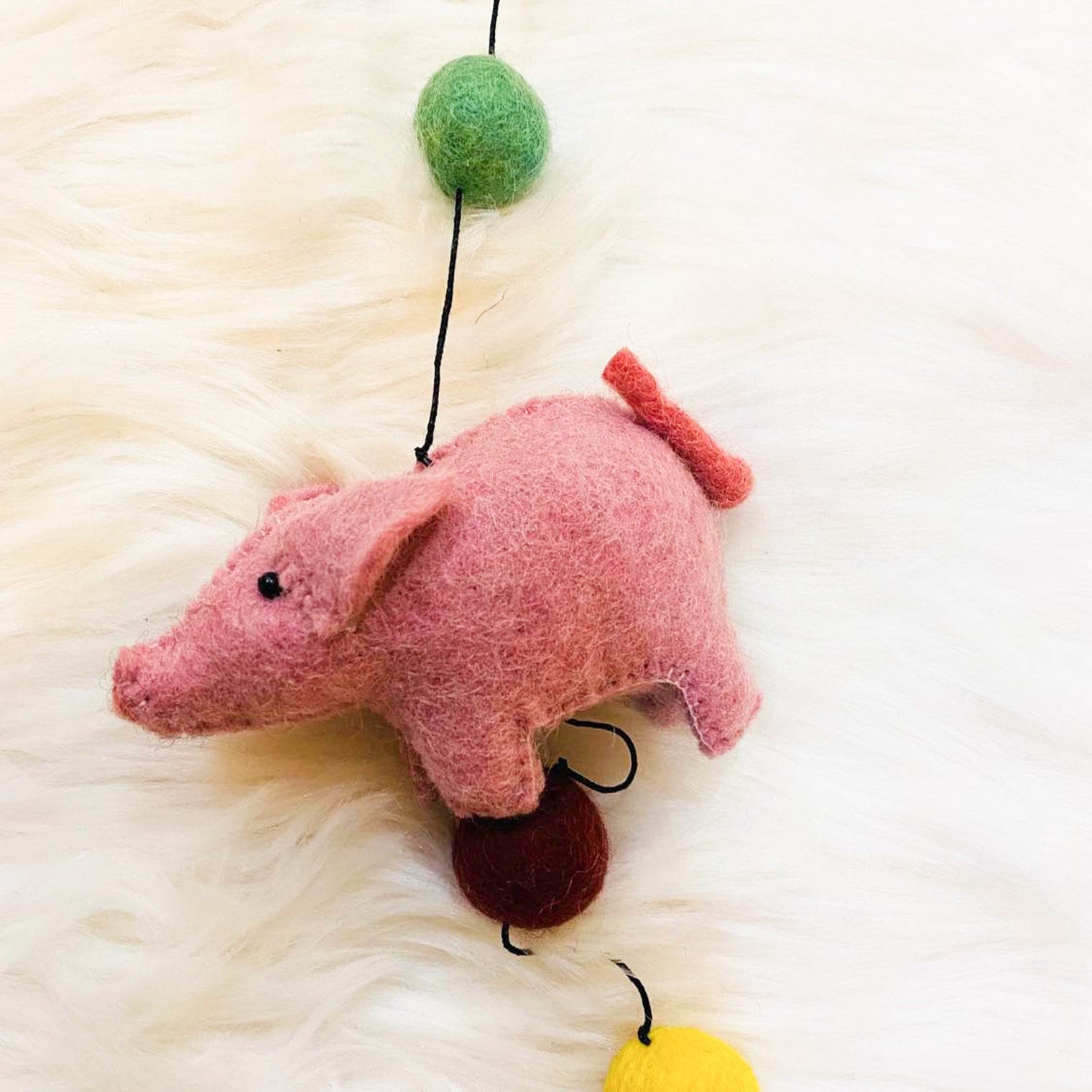 Felt Farm Animal Garland with Bells