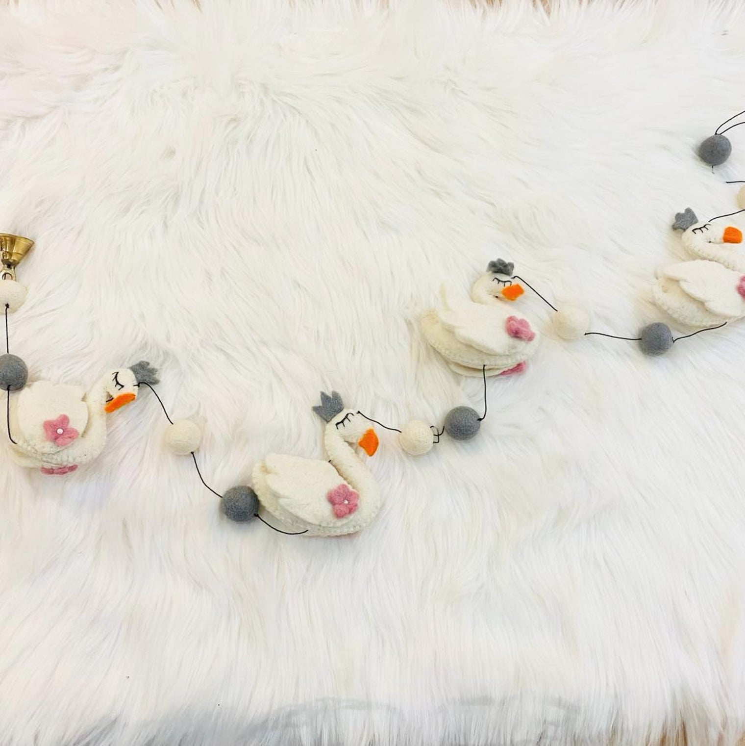 Ostrich Felt Hanging with Bells