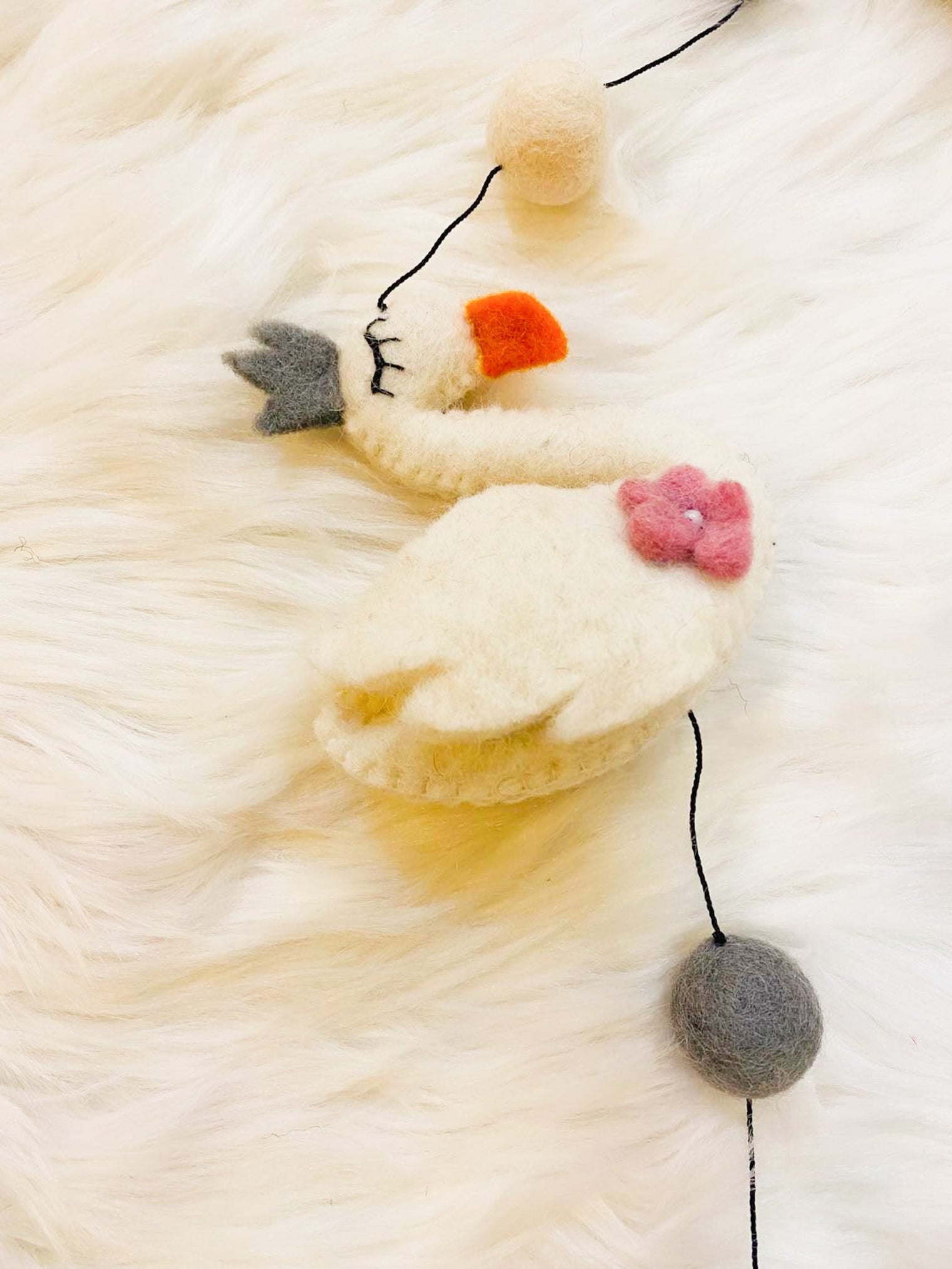 Ostrich Felt Hanging with Bells