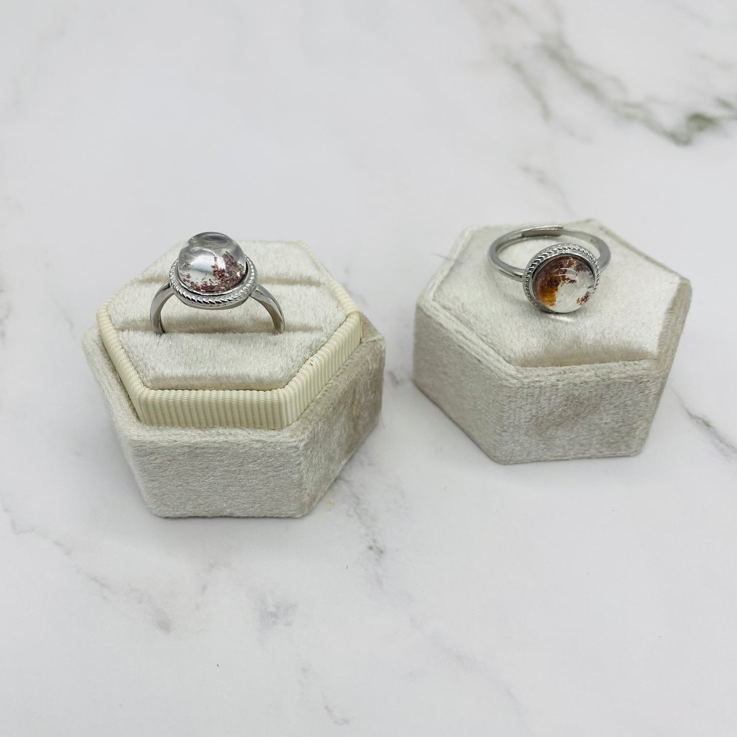 Phantom Quartz Ring, Crystal Ring, Adjustable Jewelry, Handmade Rings, Bohemian Jewelry, Silver Statement Ring, Quartz Jewelry