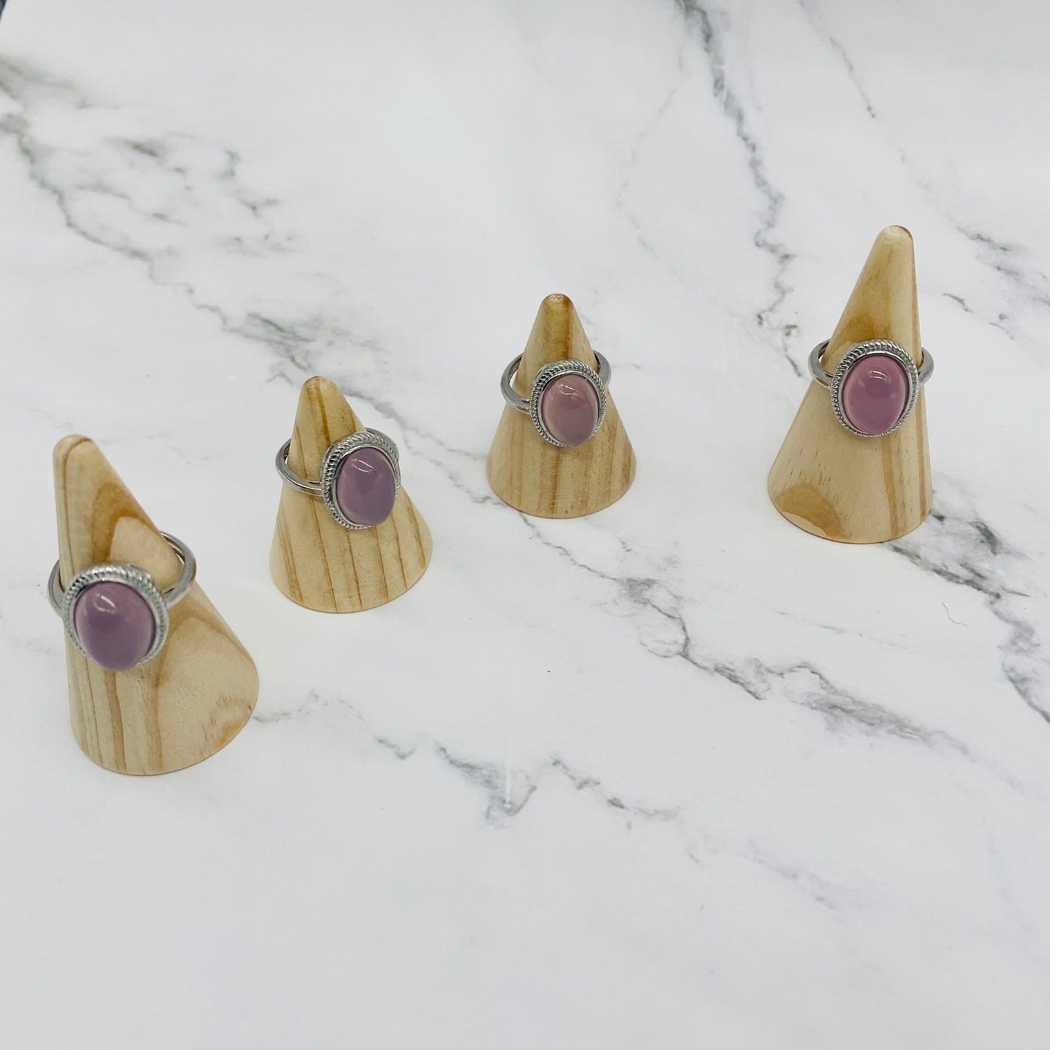 Rose Quartz Adjustable Ring, Handmade Ring, Crystal Ring, Chunky Crystal Ring, Stone Rings, Fashionable Crystal Rings, Adjustable Rings