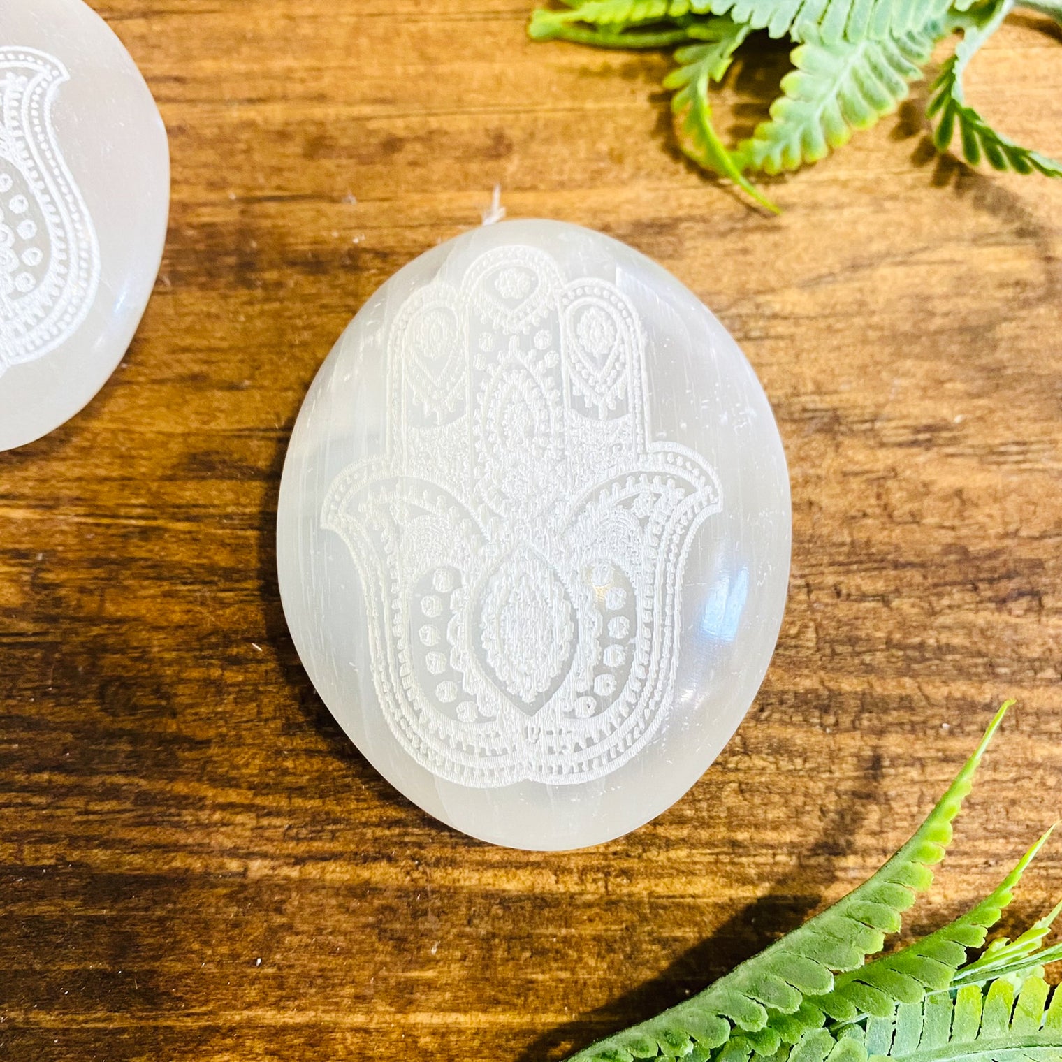Selenite Palm stone, Satin Spar, Fatima Hand Selenite, Sacred Geometry Selenite Palm stone, Cleansing Crystal, Protection Stone
