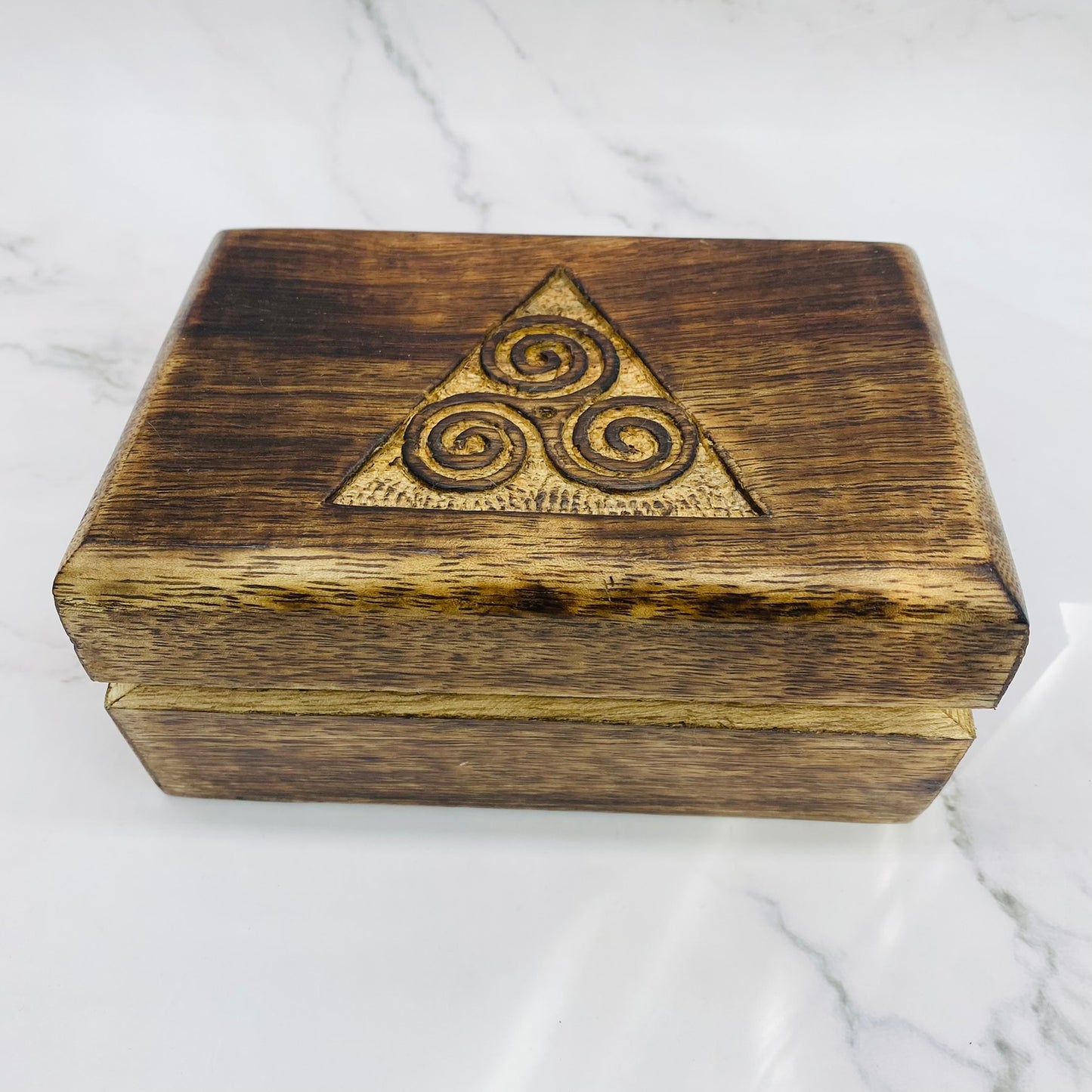 Hand Carved Wooden Jewelry Box