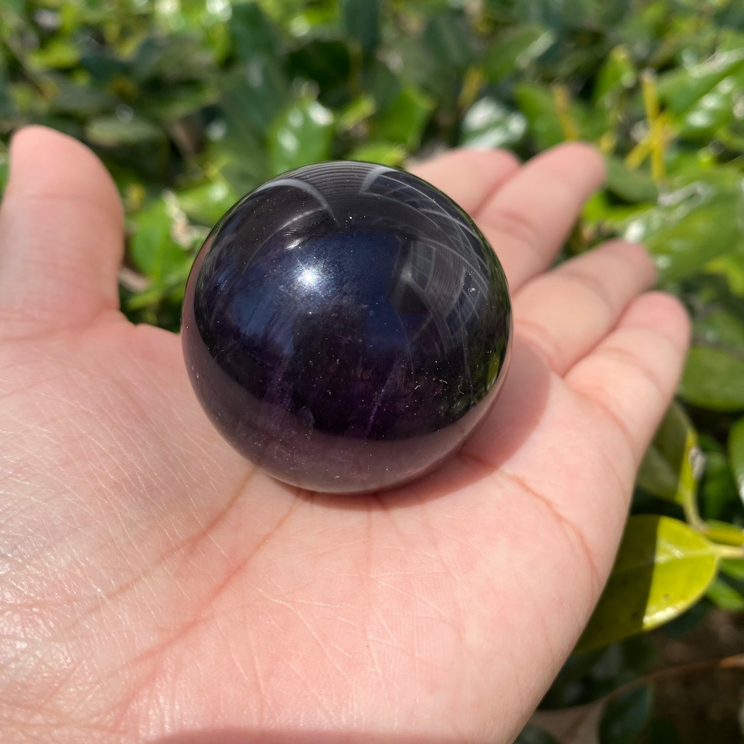 Rainbow Fluorite Sphere Crystal, Polished Fluorite Crystal Ball, Meditation Crystal, Reiki Crystal, Chakra Healing