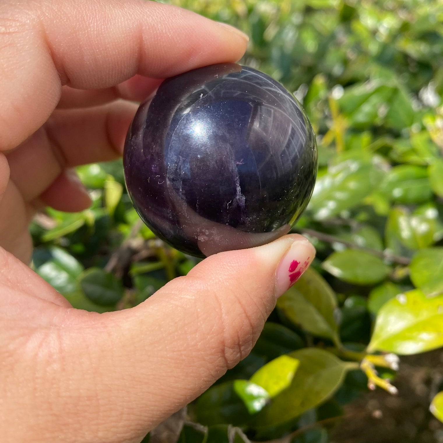 Rainbow Fluorite Sphere Crystal, Polished Fluorite Crystal Ball, Meditation Crystal, Reiki Crystal, Chakra Healing