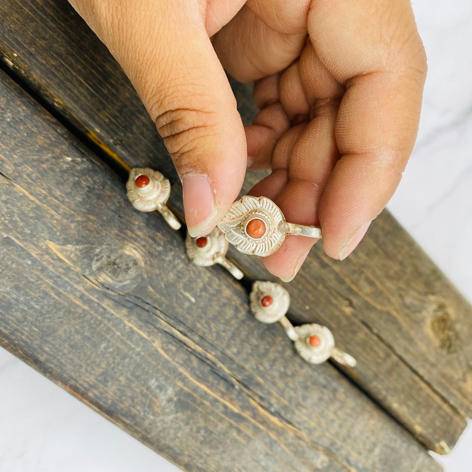 Sterling Silver Coral Pendant, Double Sided Coral Charms, Handmade Bohemian Jewelry, Silver Wrapped Jewelry, Natural Stone Unisex Pendant