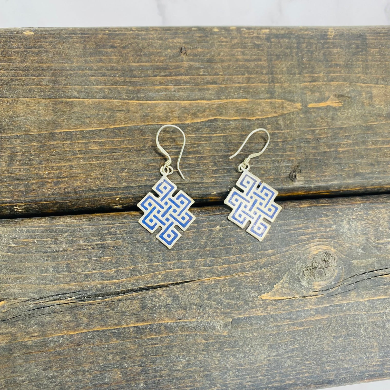 Silver Infinity Earrings, Handmade Earrings from Nepal, Infinity Knot, Eternity Earrings, Simple Silver Dangle Earrings, Gift For Her