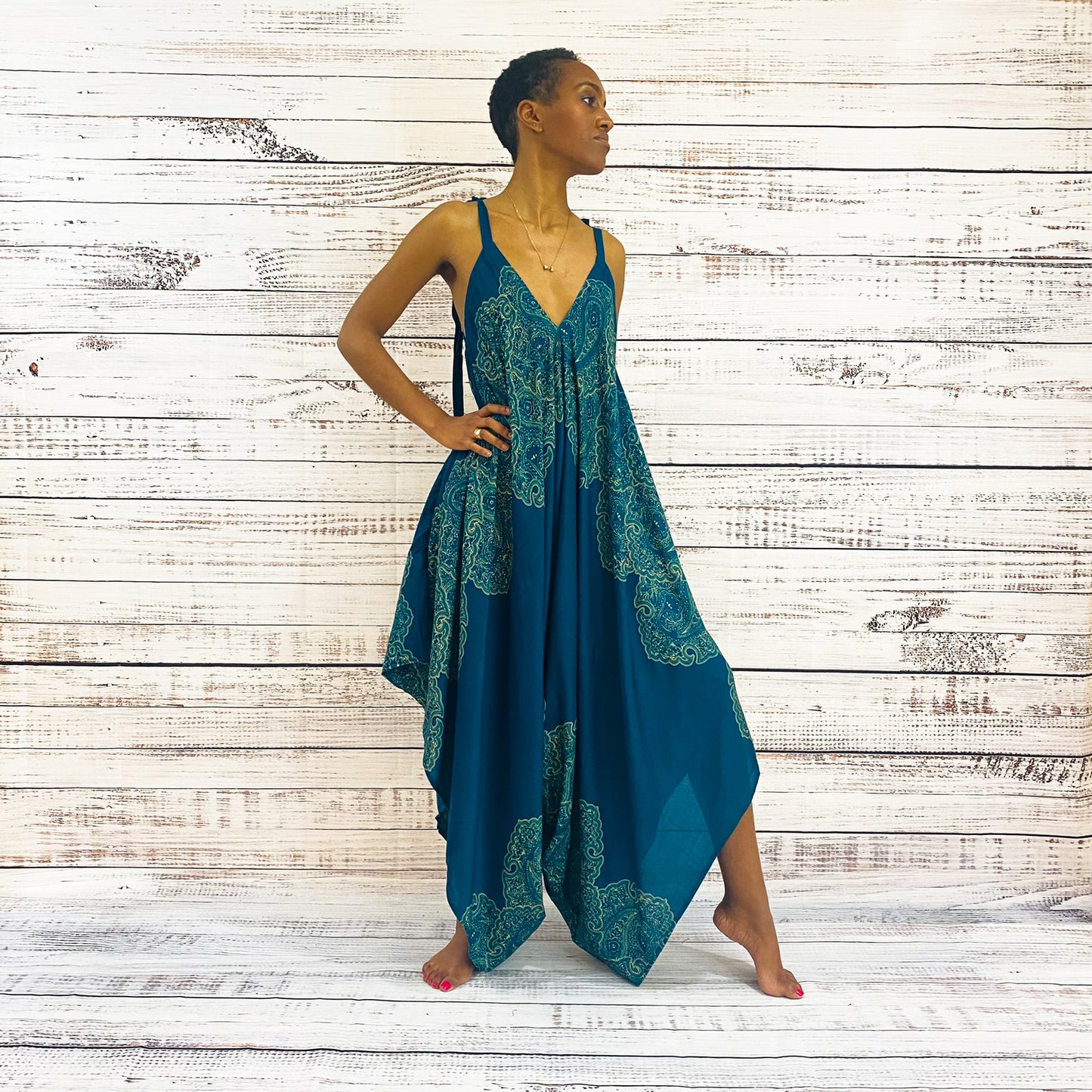 Wide Leg Bohemian Style Summer Jumpsuit
