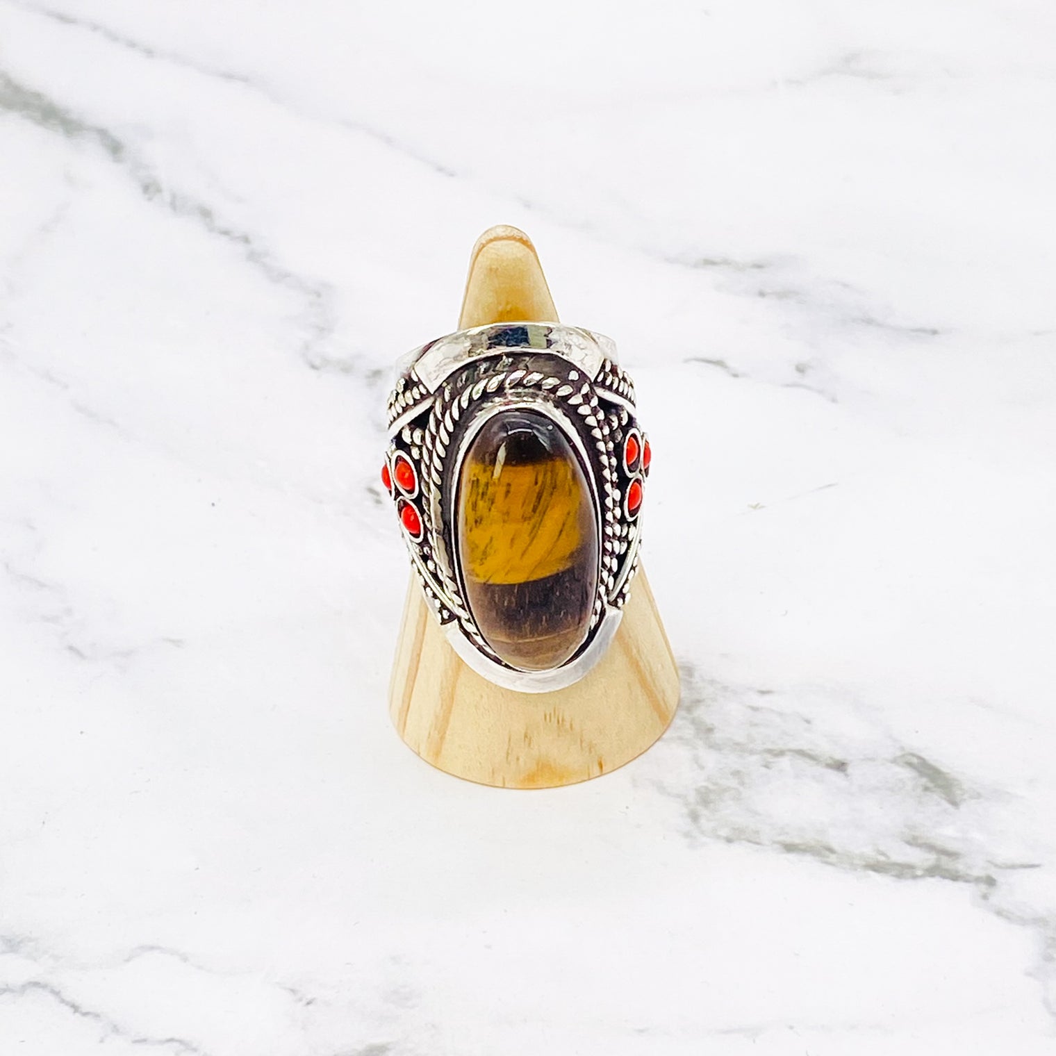 Handmade gemstone ring, statement ring, natural gemstone ring, handmade silver ring, boho hippie ring, gifts for women, silver ring