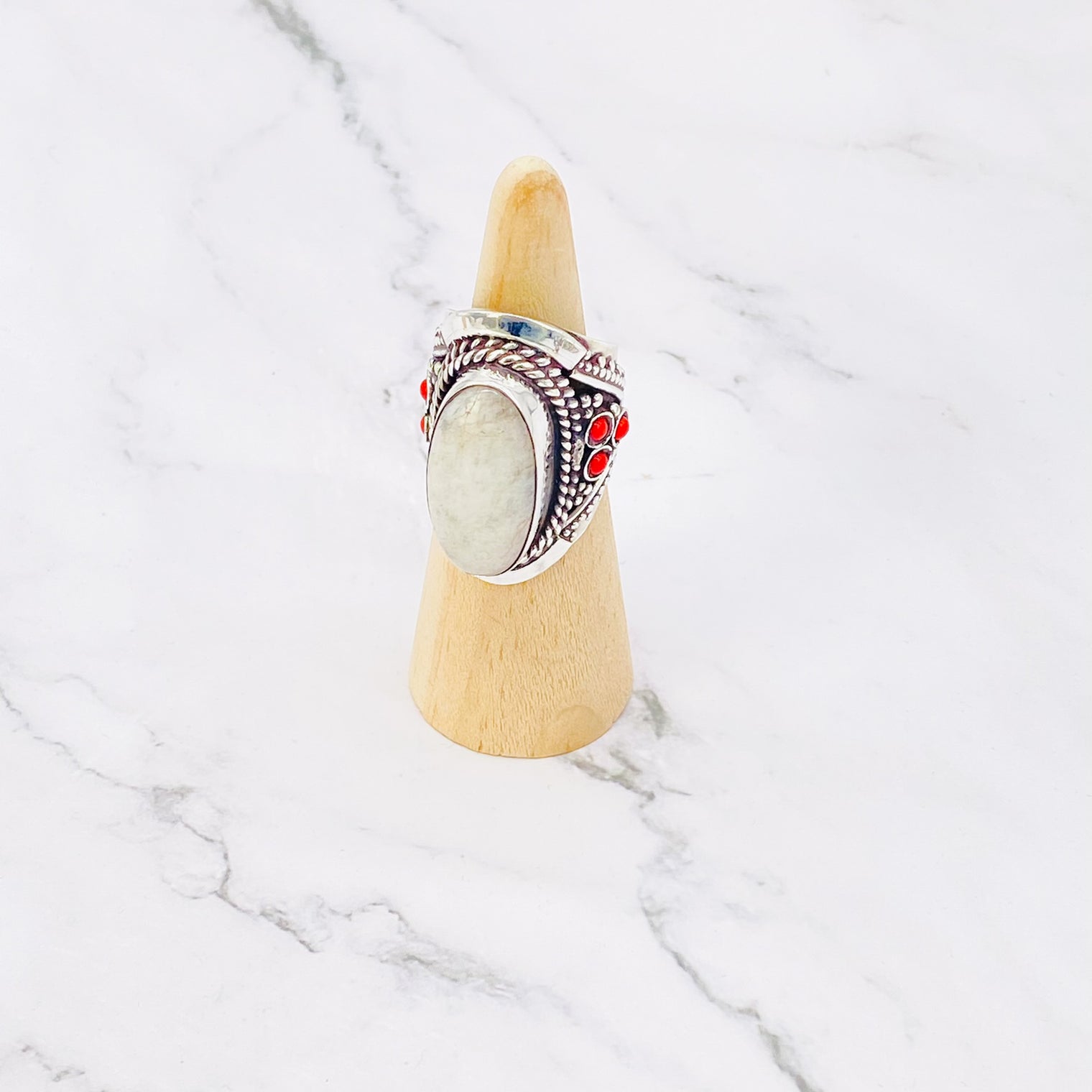 Handmade gemstone ring, statement ring, natural gemstone ring, handmade silver ring, boho hippie ring, gifts for women, silver ring