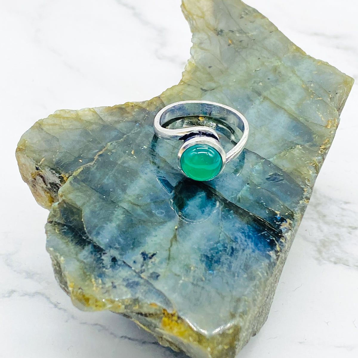 Sterling Silver Stackable Rings, Crystal Rings, Spiral Design Ring, Handmade Jewelry, Boho Style, Gift For Mom, Non Tarnish Ring