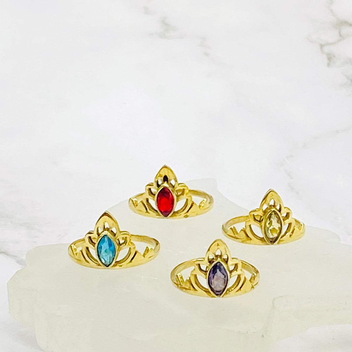Gold Filled Crystal Ring, Handmade Jewelry, Fashionable Ring, Faceted Gemstone Ring, Gift For Her, Statement Ring, Vintage Style Ring