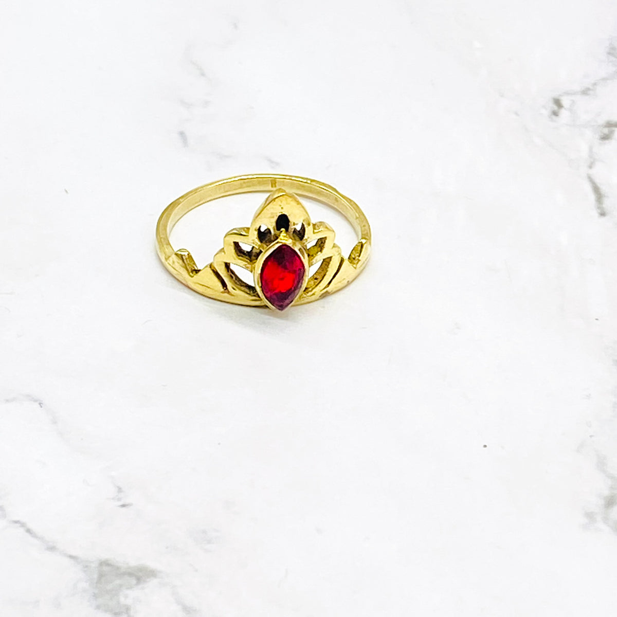 Gold Filled Crystal Ring, Handmade Jewelry, Fashionable Ring, Faceted Gemstone Ring, Gift For Her, Statement Ring, Vintage Style Ring
