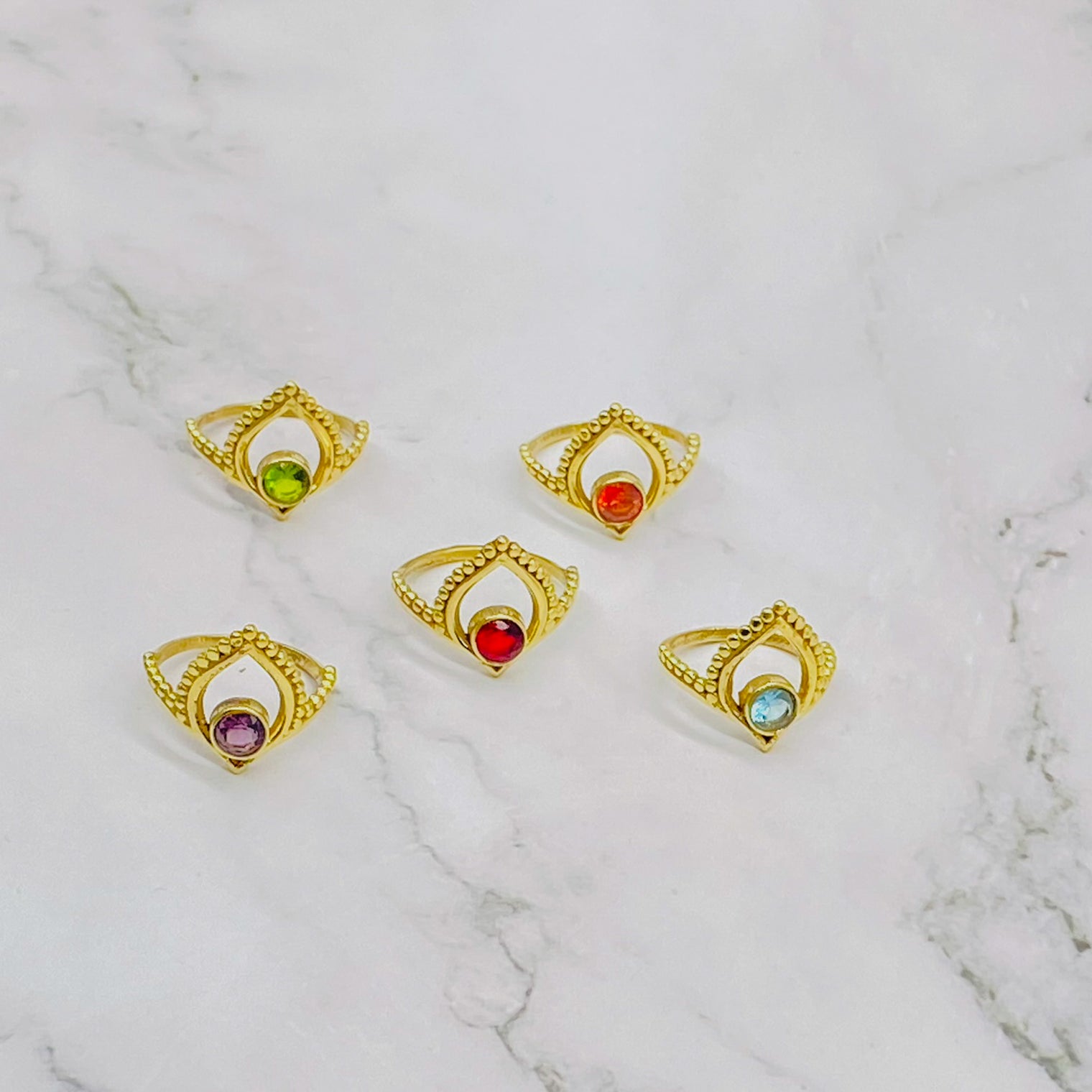 Gold Filled Crystal Ring, Handmade Ring, Gift For Her, Statement Ring, Gift for Mom, Statement Ring, Vintage Jewelry