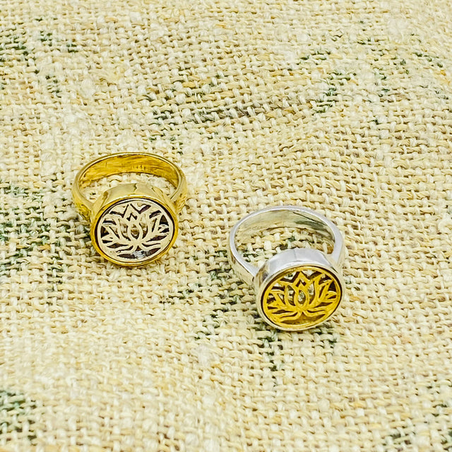 Handmade Lotus Rings, Gold Filled Jewelry, Silver Dainty Rings, Spiritual Rings, Gift For Her, Flower Ring, Bohemian Jewelry