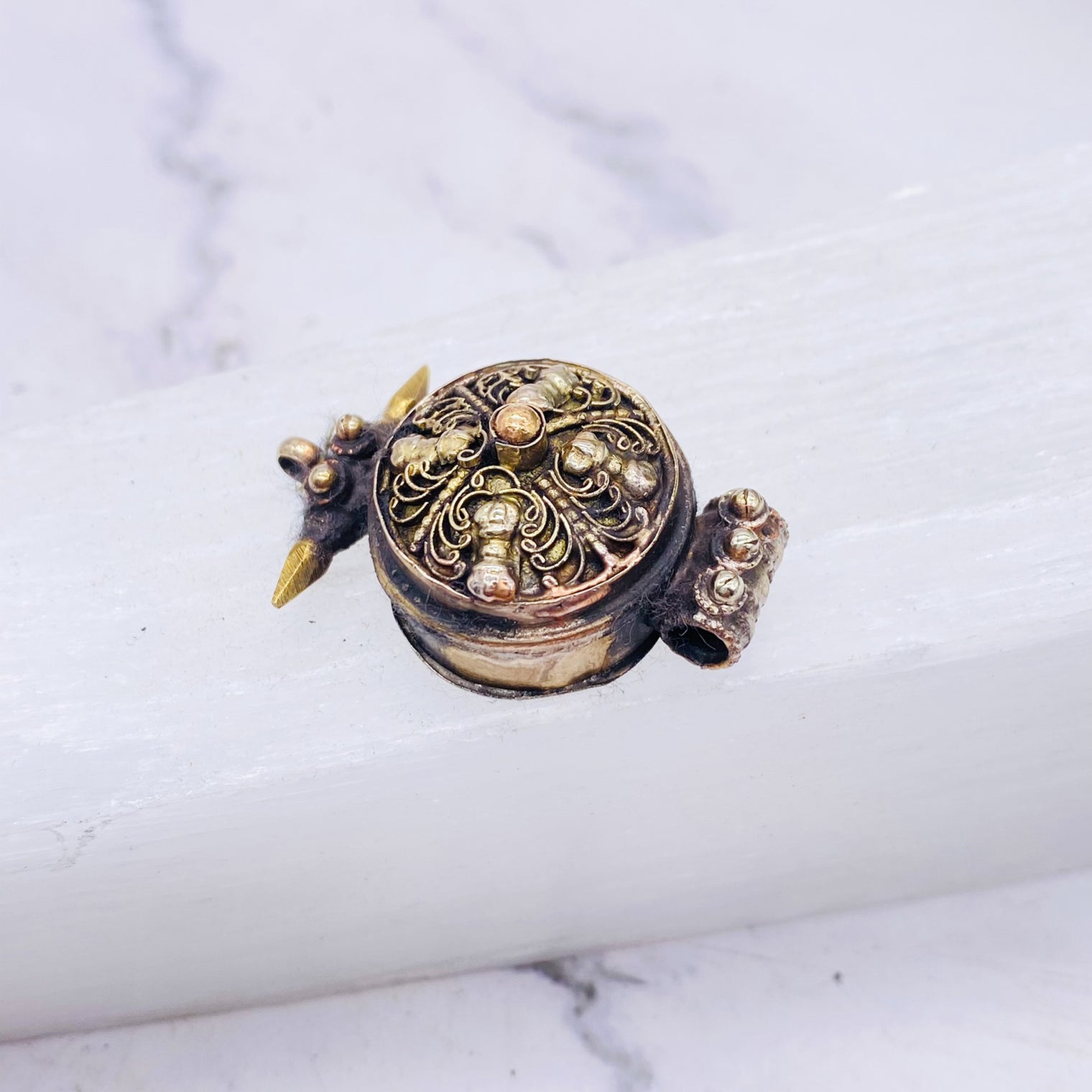 Vajra Box Pendant, Silver Prayer Box Necklaces, Turquoise Coral Pendant, Himalayan Jewelry