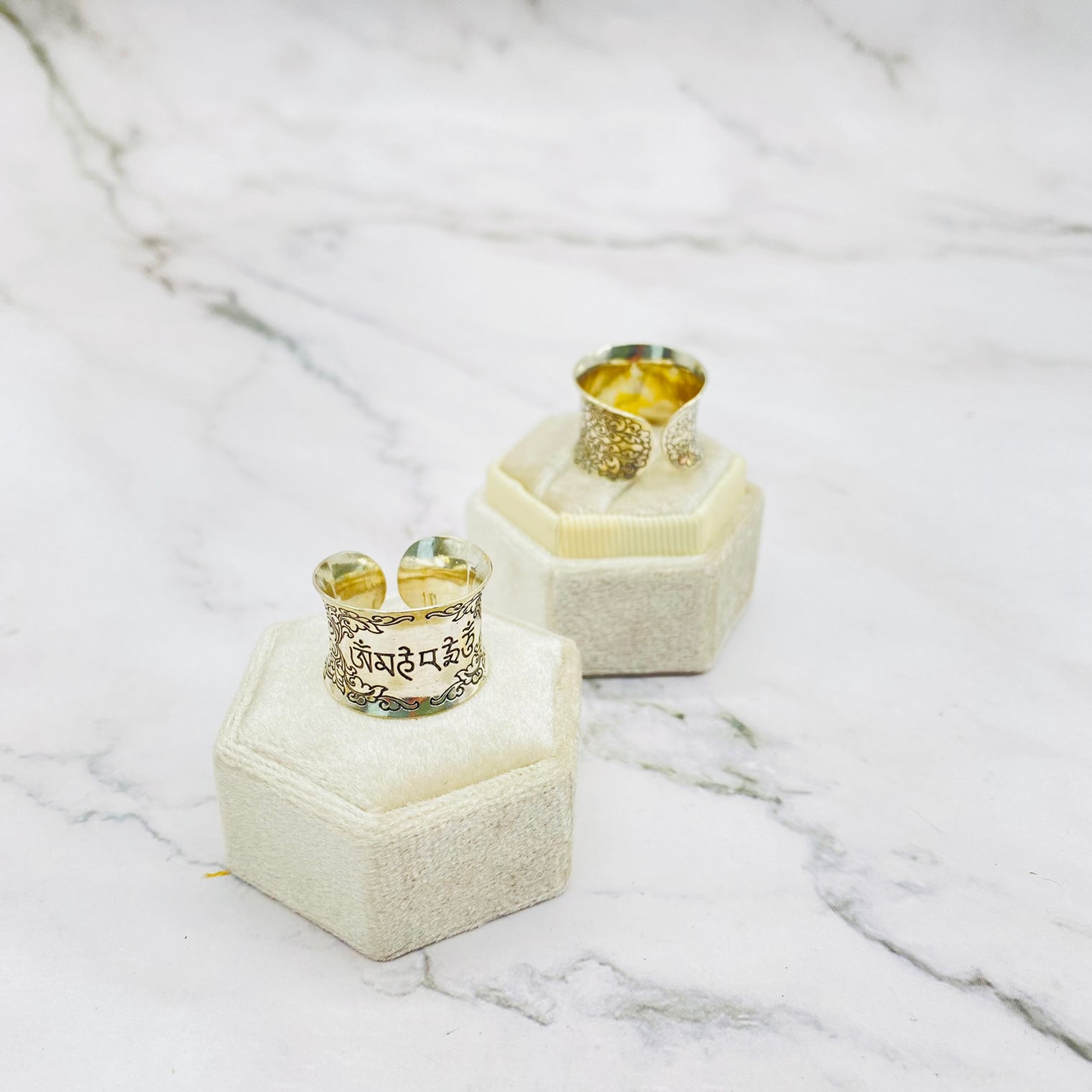 Tibetan Buddhist Healing Mantra Ring, Compassion Ring, Om Mani Pad Mi Hu Mantra Adjustable Ring, Buddhist Ring, Meditation Ring