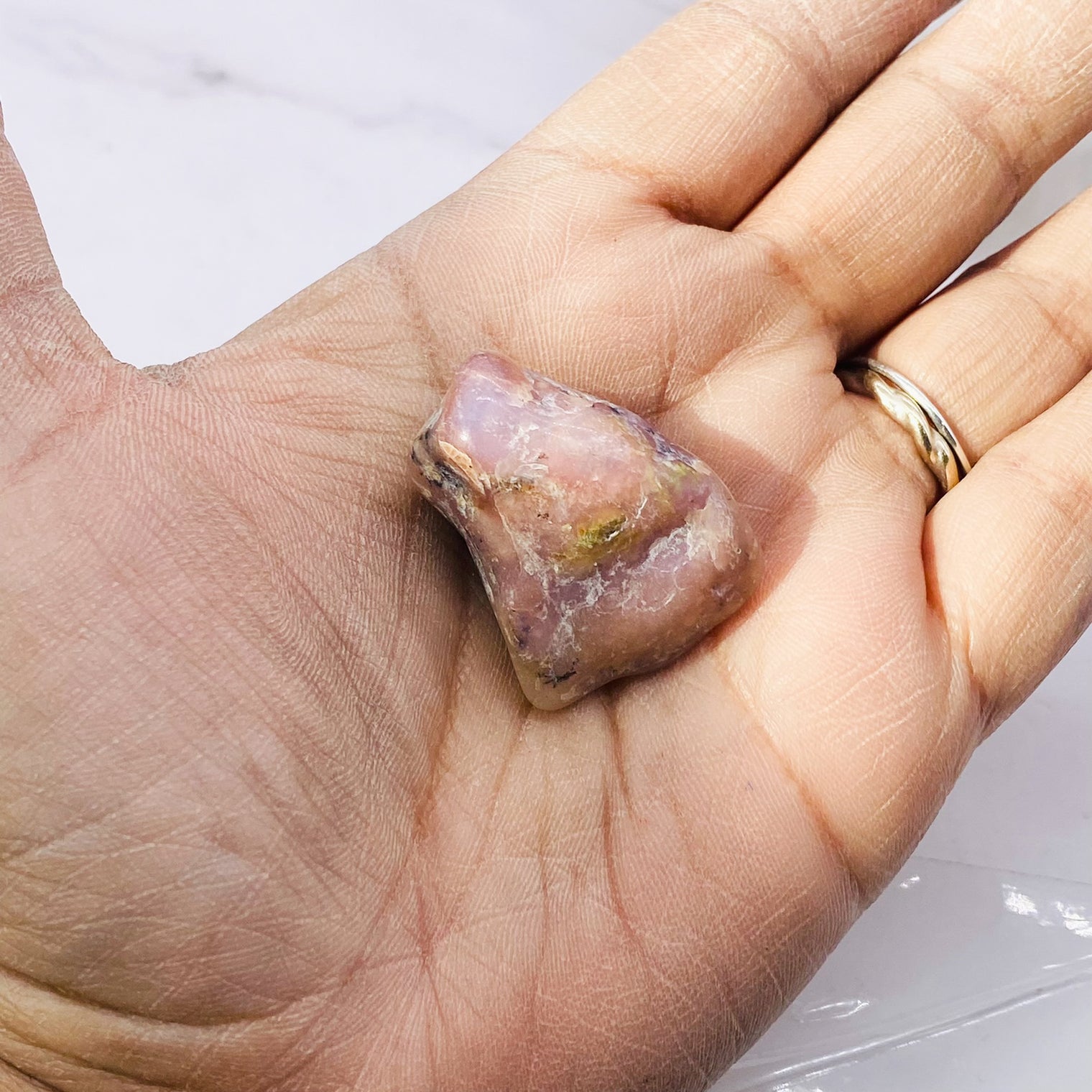 Pink Opal Tumbled Stone, Opal Gemstone, Pocket stone, crystal for love and Peace, Calming Gemstone, Spiritual Awakening Stone