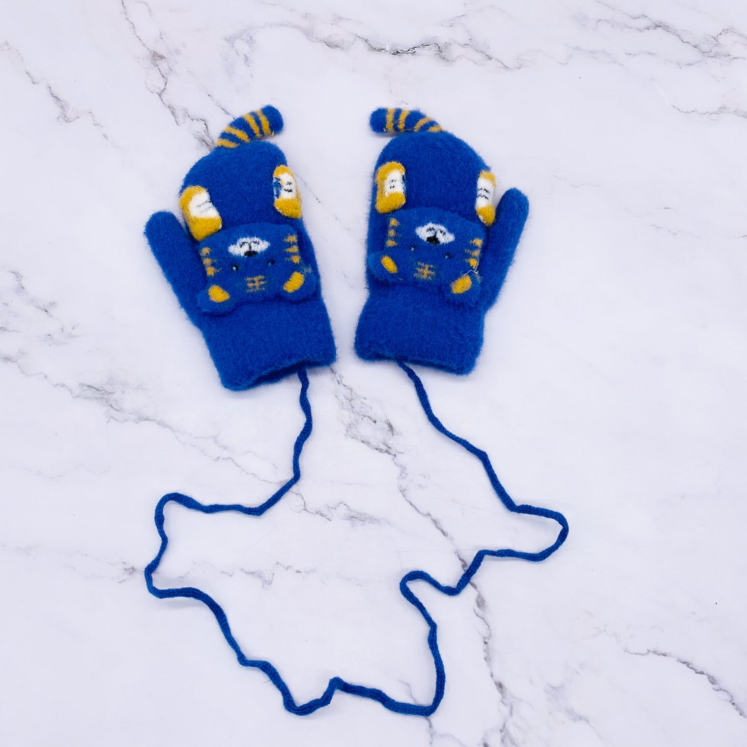 Fleece Lined Animal Lover Mittens/Gloves with Strings